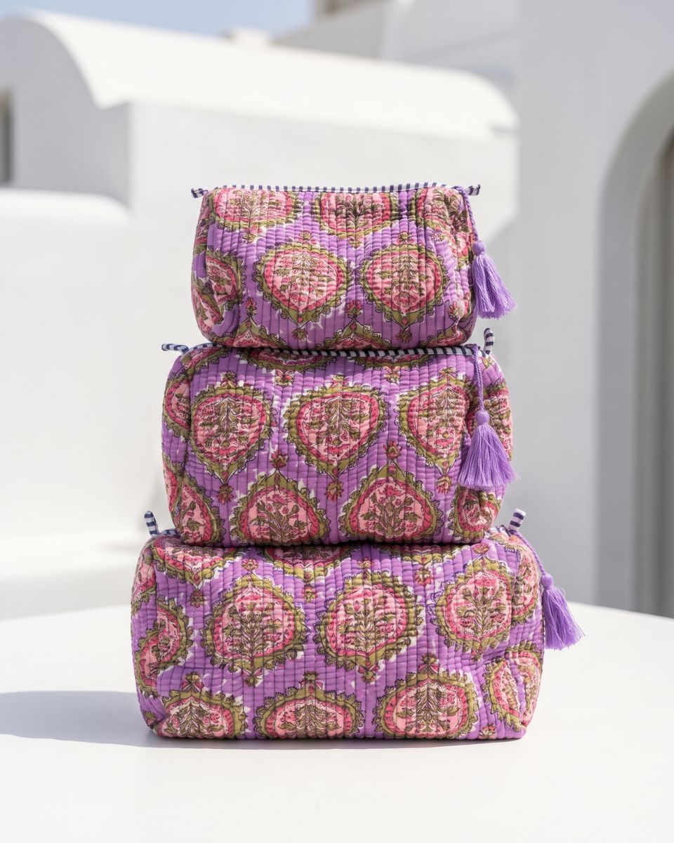 SULTAN'S GARDEN LILAC POUCH SET