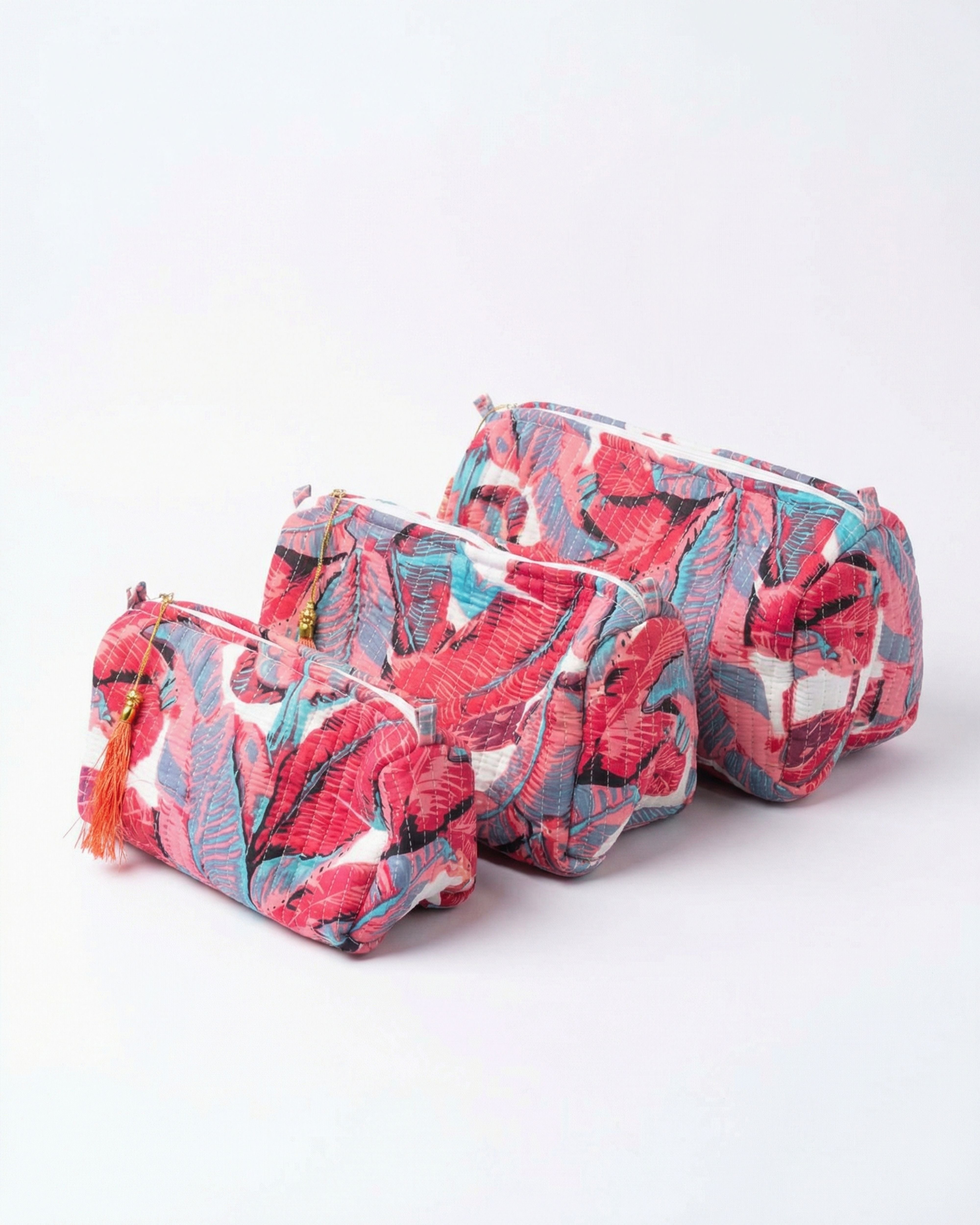 WILD TROPICS PINK POUCH SET