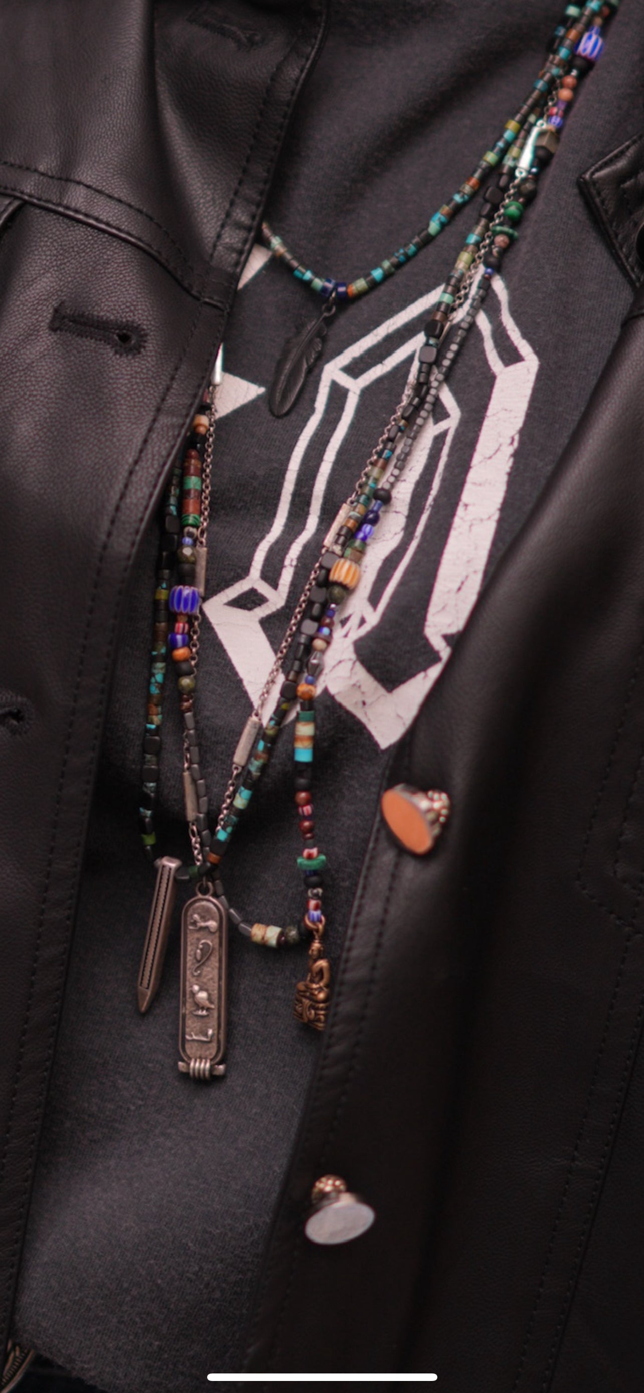 KARMA NATURAL STONE LONG NECKLACE