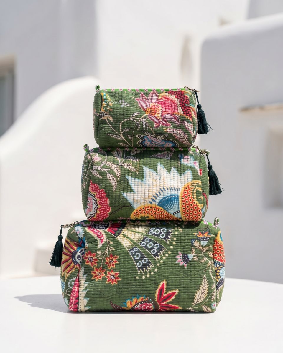 PALOMA GREEN POUCH SET
