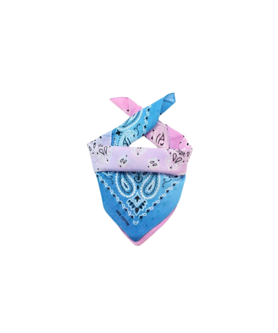 BLUE PINK PRINTED BANDANA