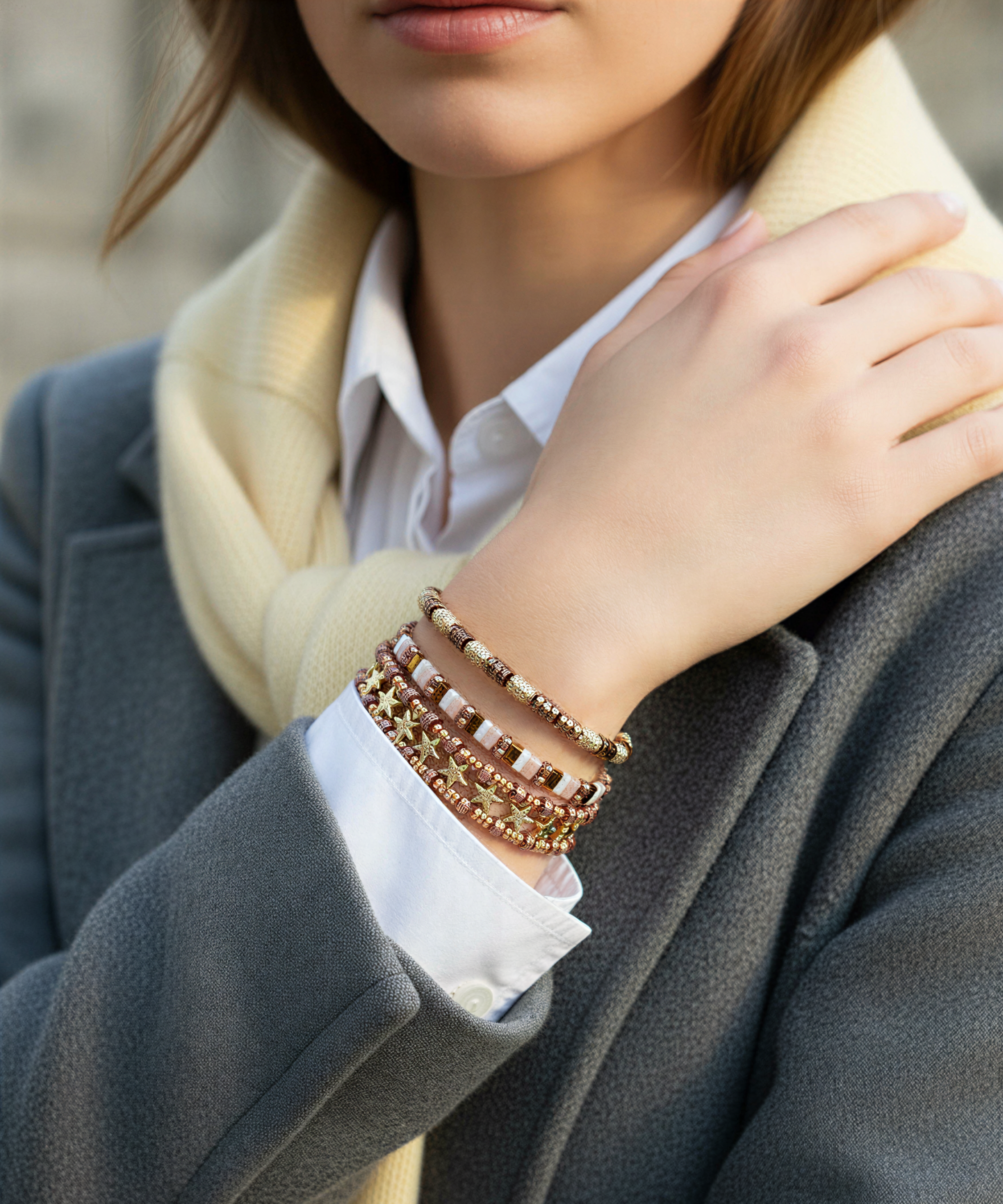 MOCHA GLOW STAR BRACELET