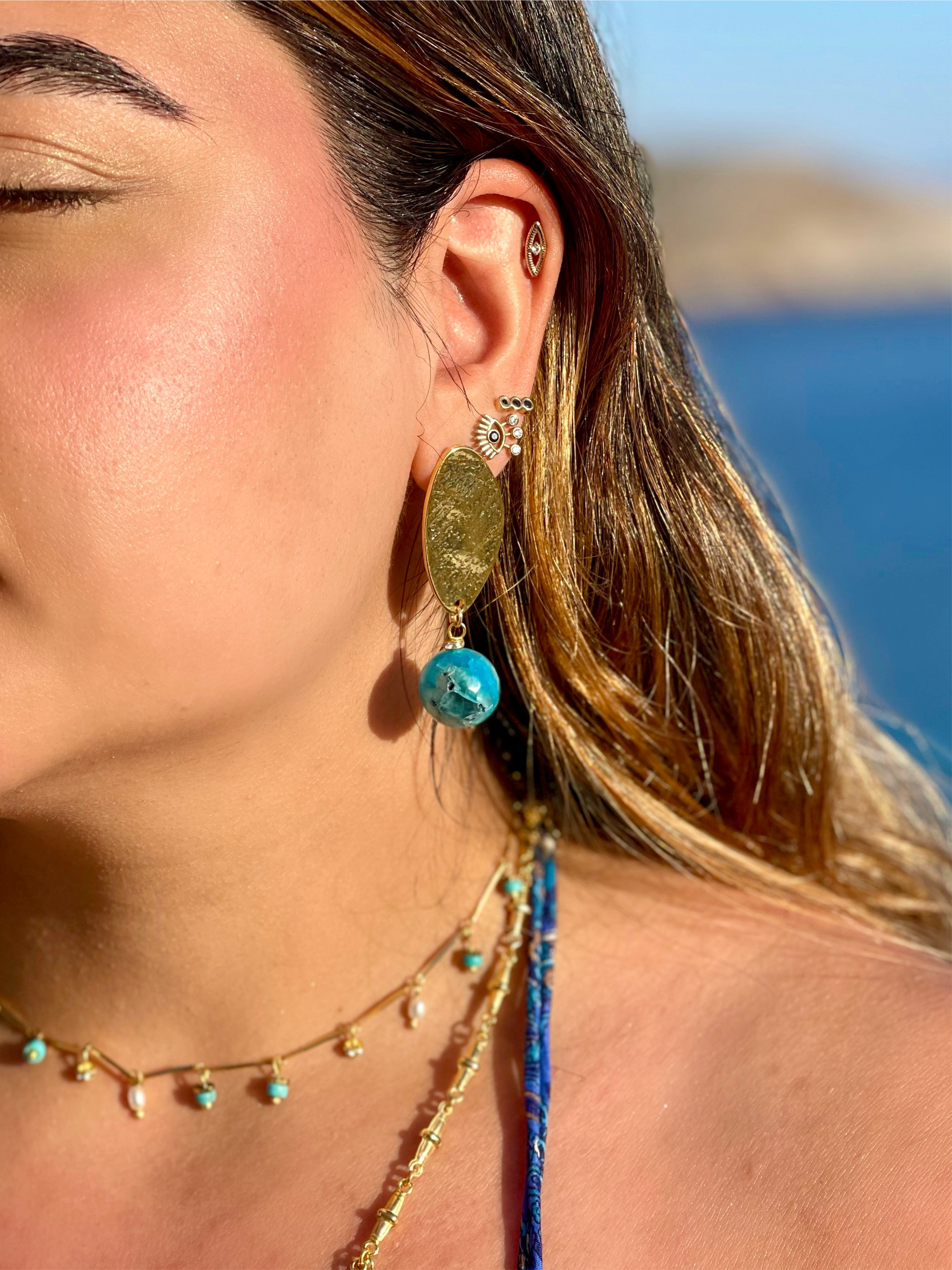 BONBON BLUE EARRINGS