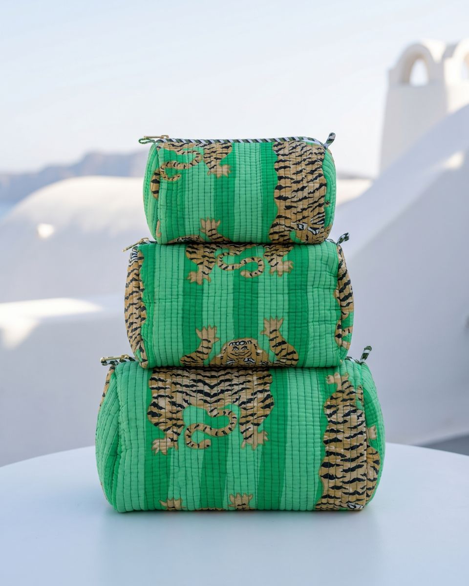 GREEN TIGER POUCH SET