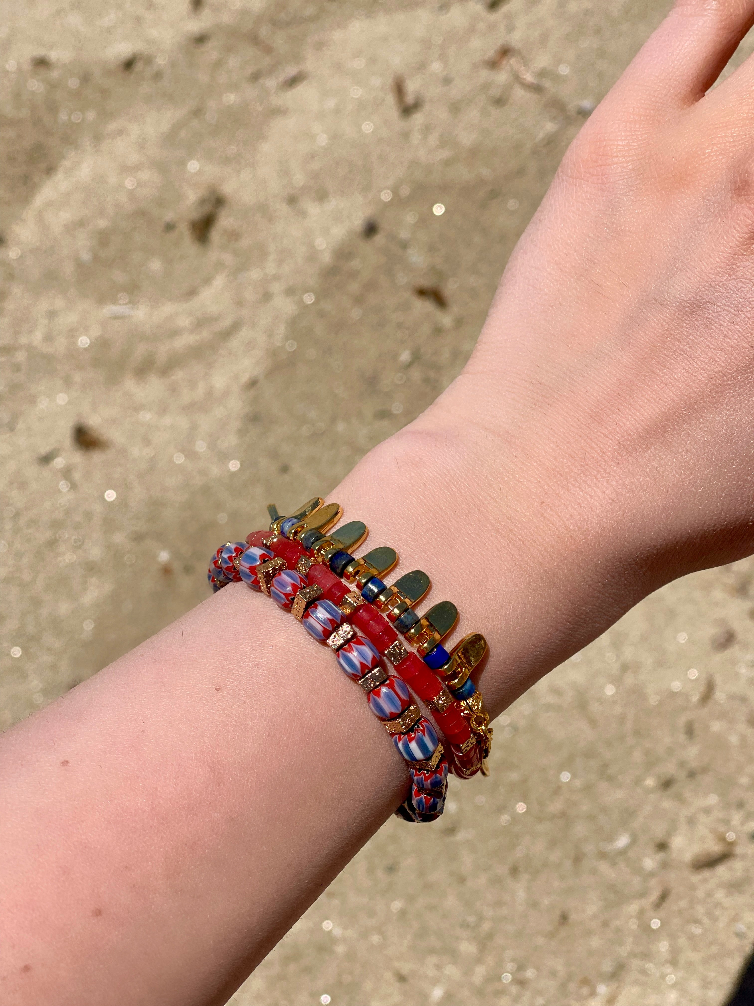 SPRING ESSENCE PINK BLUE BRACELET SET