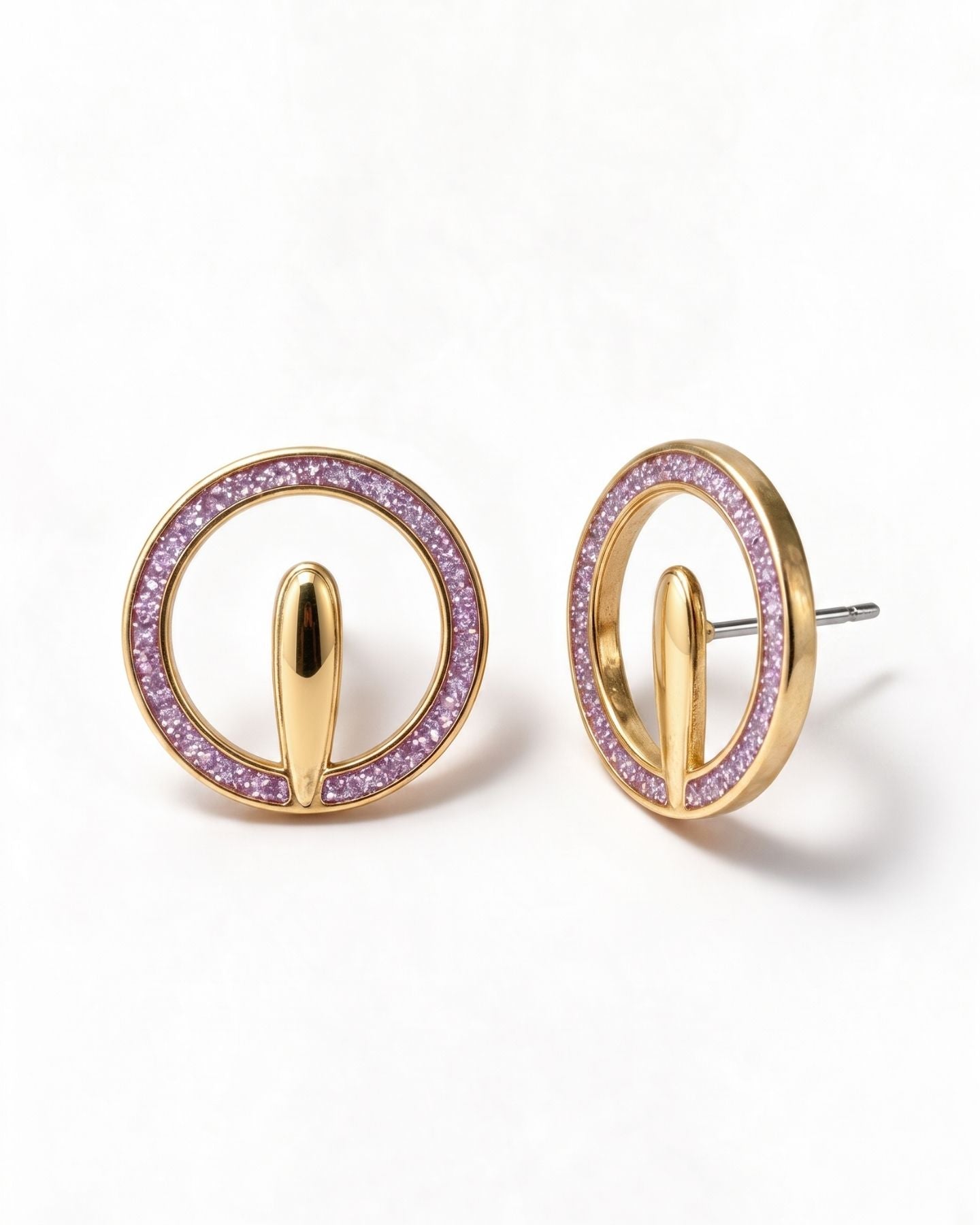 PINK ORBIT EARRINGS