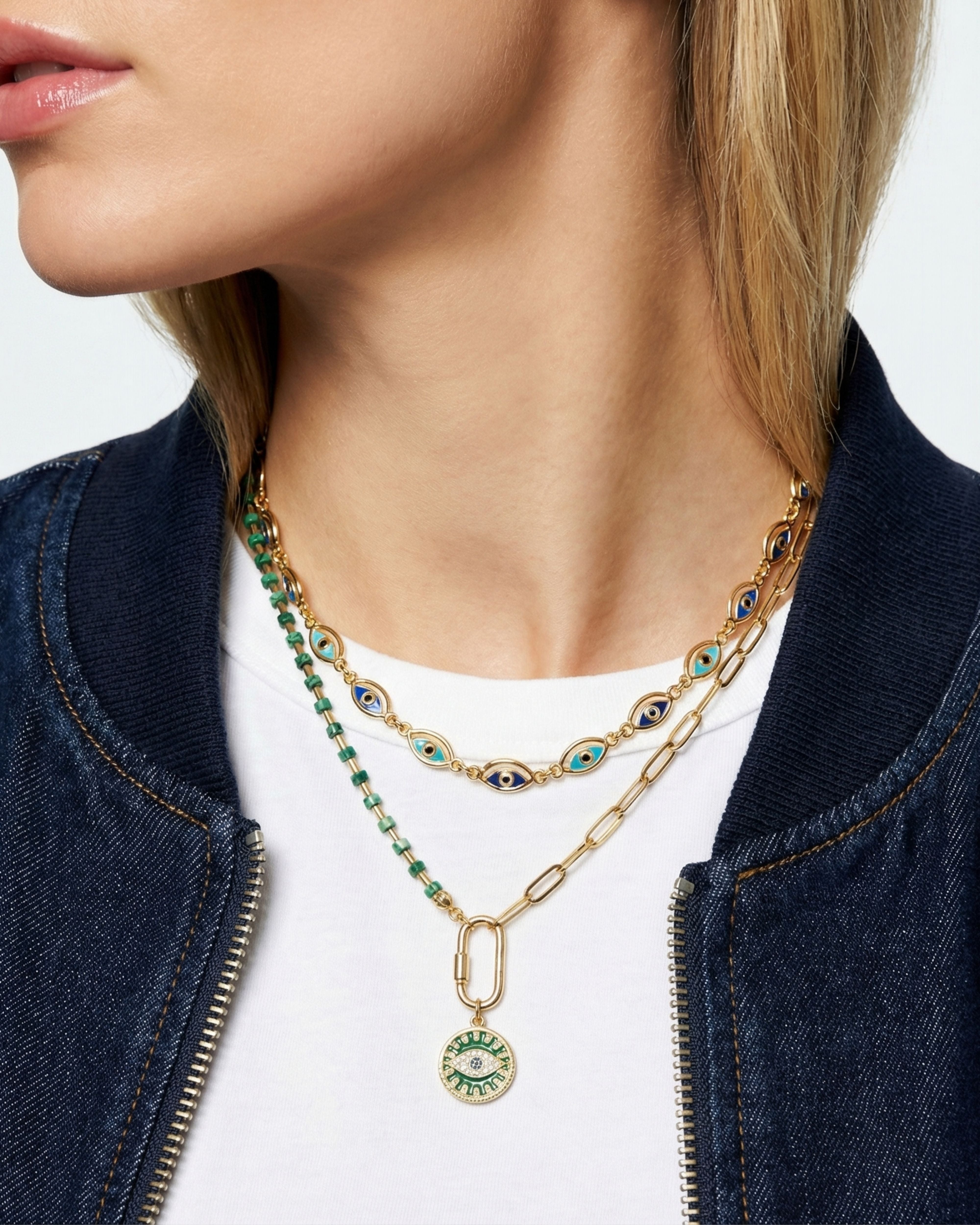 CLEOPATRA EVIL EYE NECKLACE