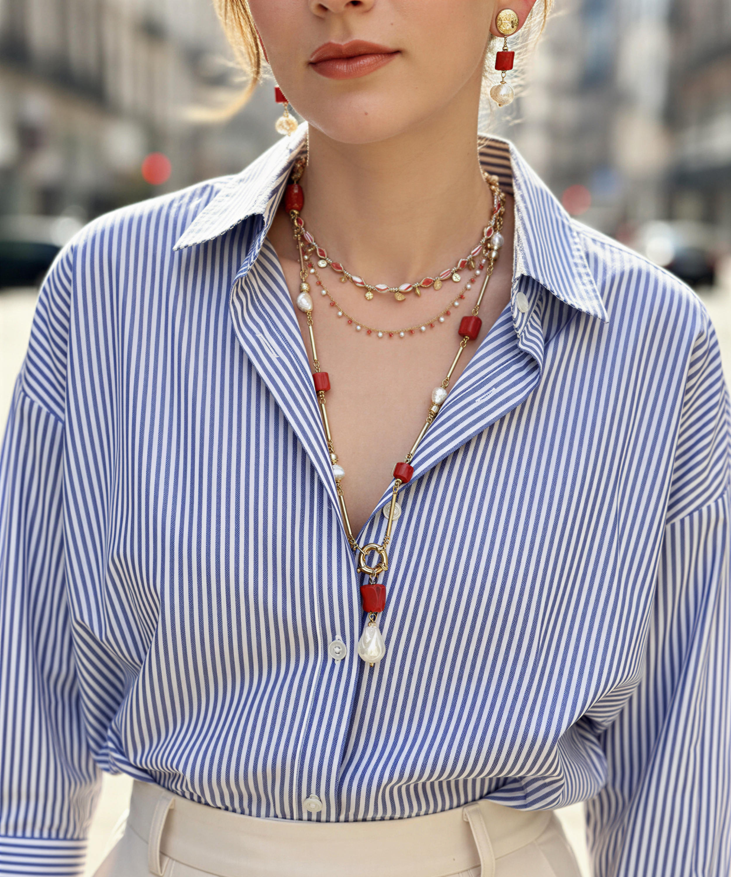 CAPRI BAROK İNCİ MERCAN KÜPE