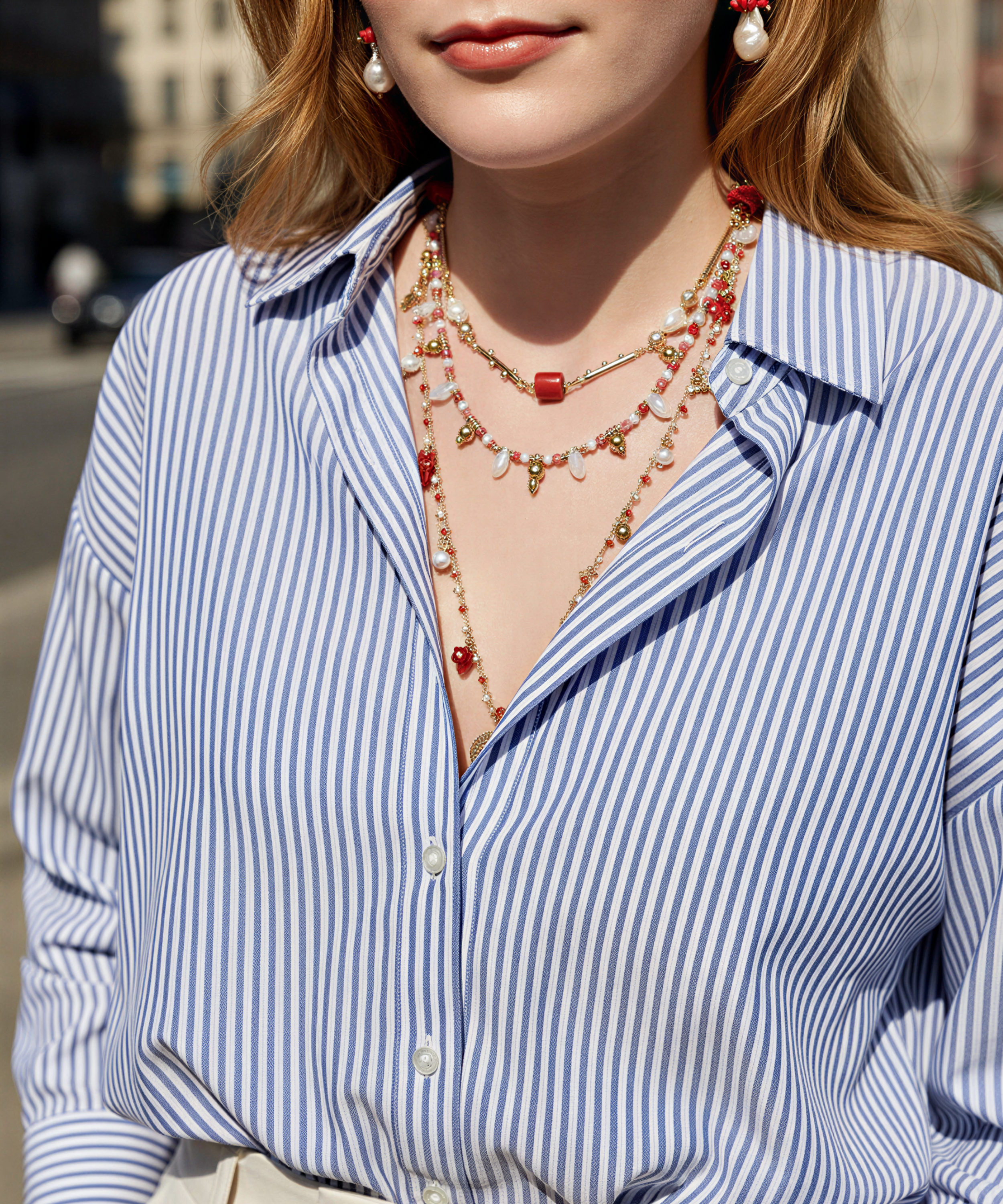 CAPRI BAROK İNCİ MERCAN KOLYE