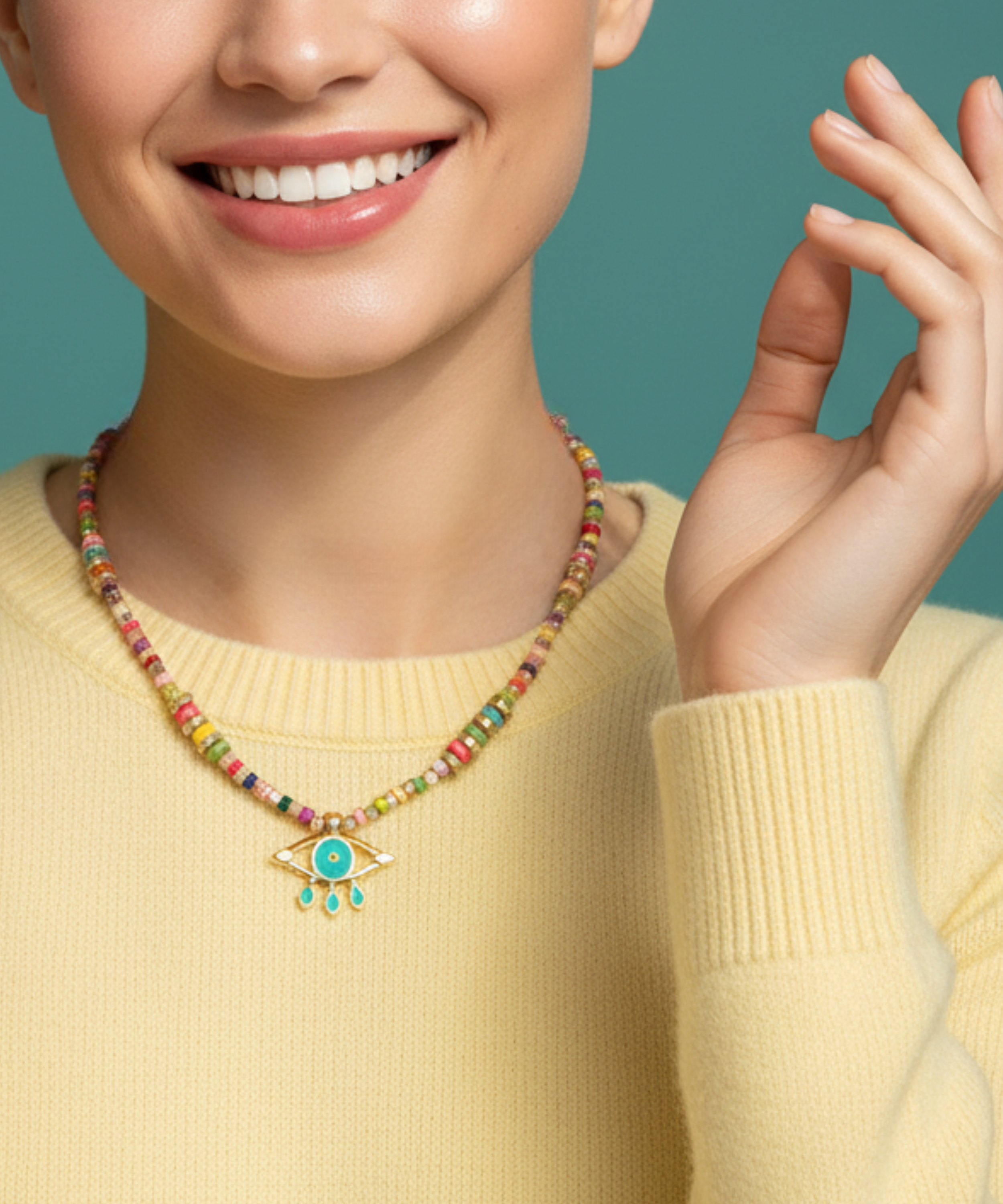 MIRAGE RAINBOW EVIL EYE NECKLACE