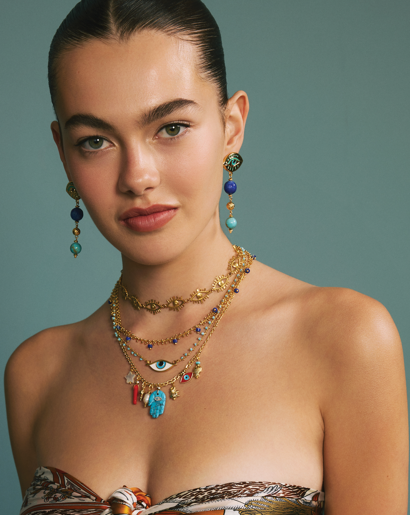 HAMSA HARMONY CHAIN NECKLACE