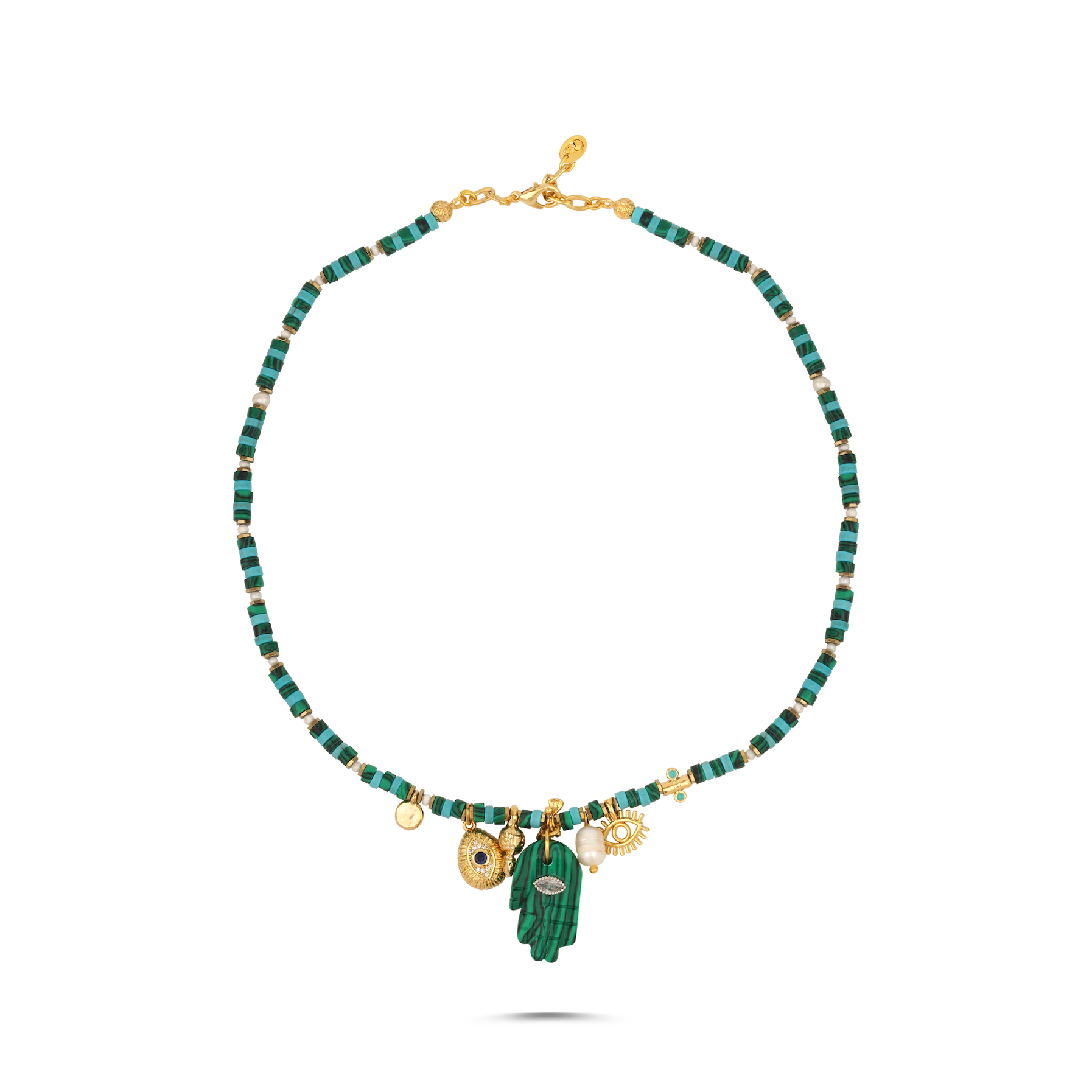 HAMSA HARMONY MALAHİT KOLYE