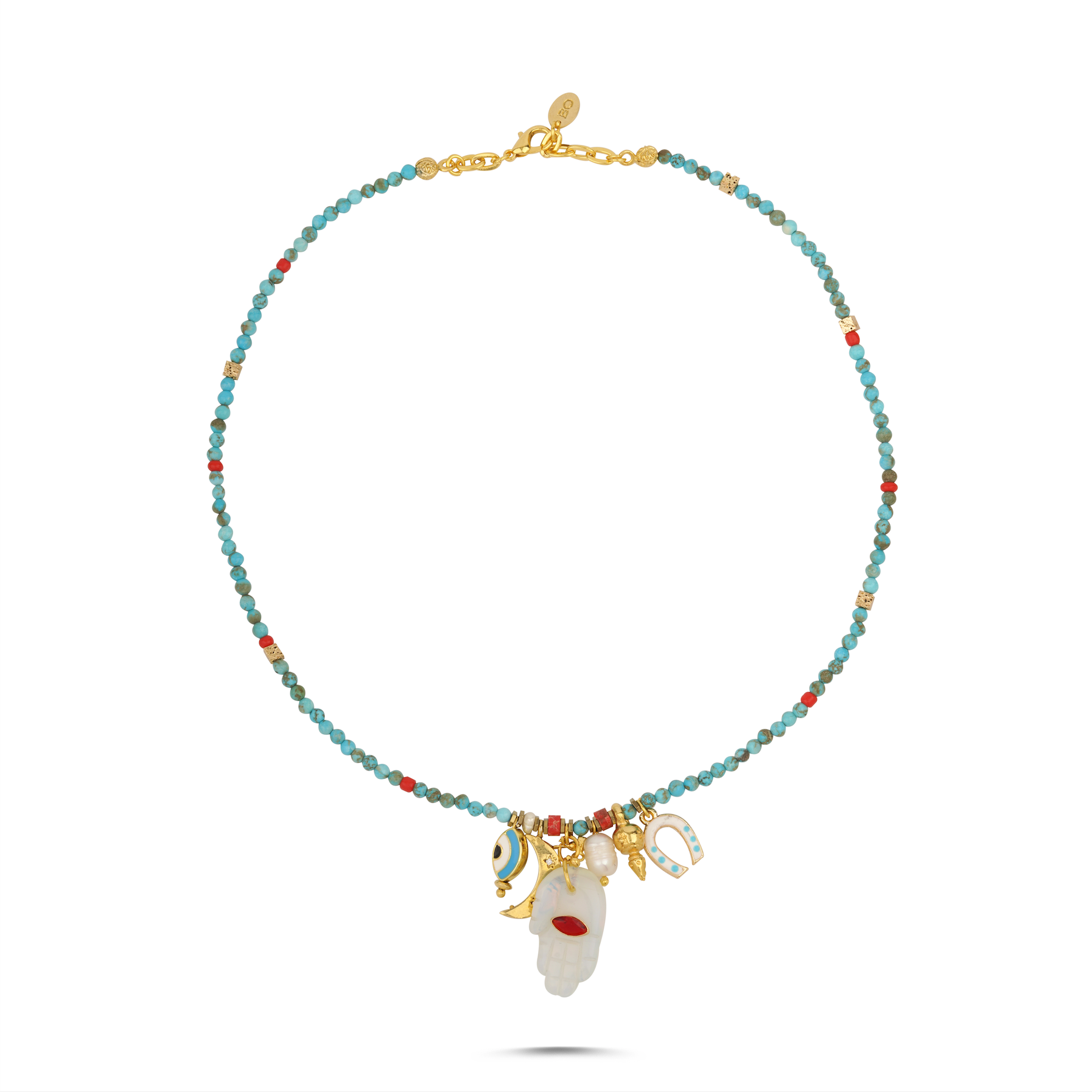 HAMSA HARMONY TURQUOISE NECKLACE