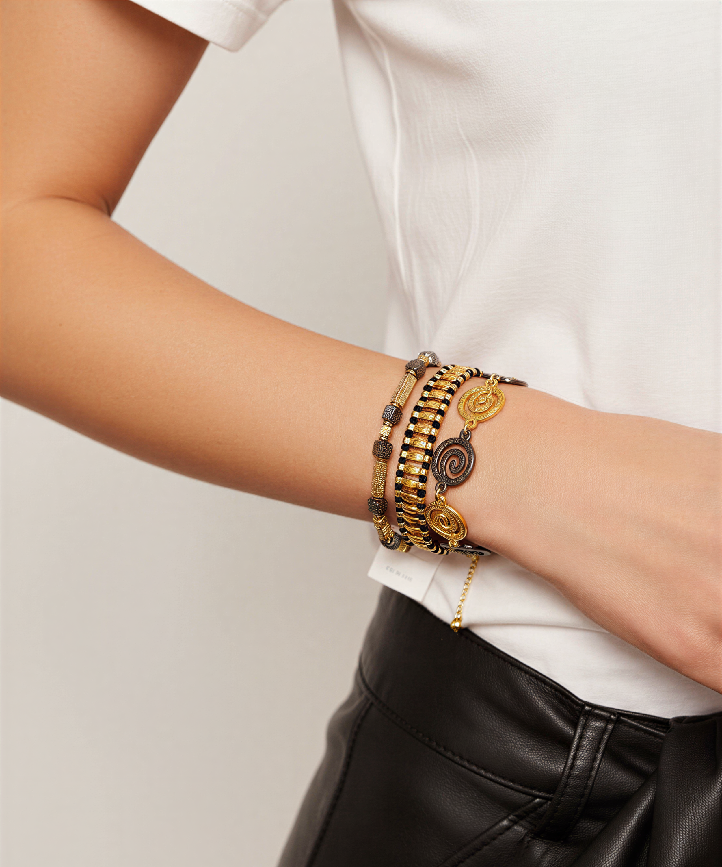 URARTU SILVER AND GOLD PLATED BRACELET