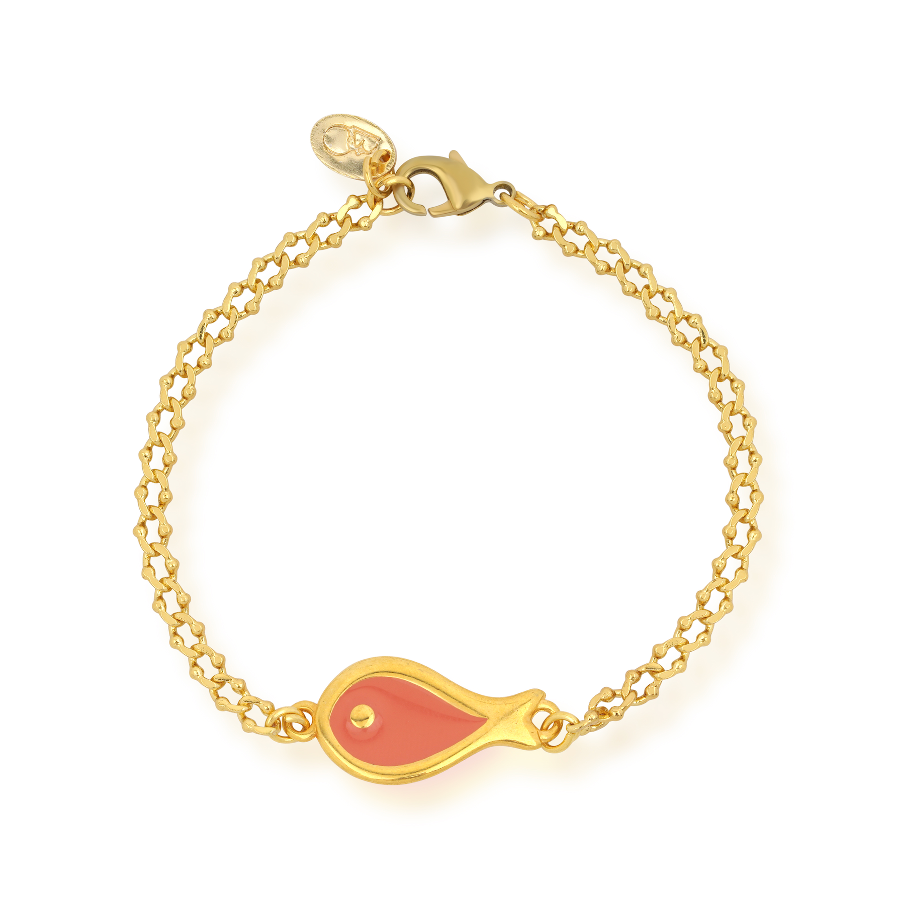 PISCES FISH CHAIN ORANGE BRACELET