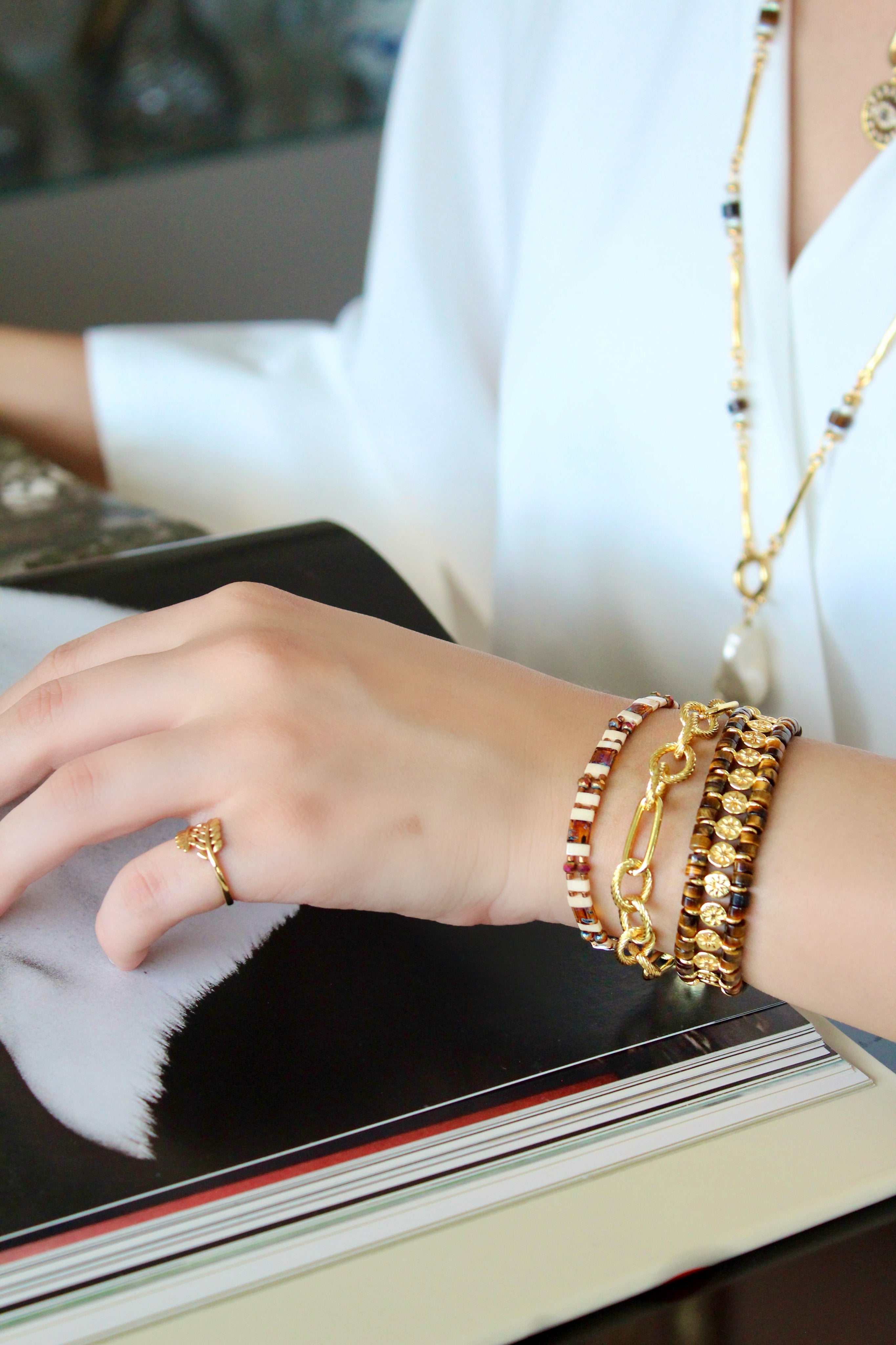 GRECO TIGER EYE BRACELET
