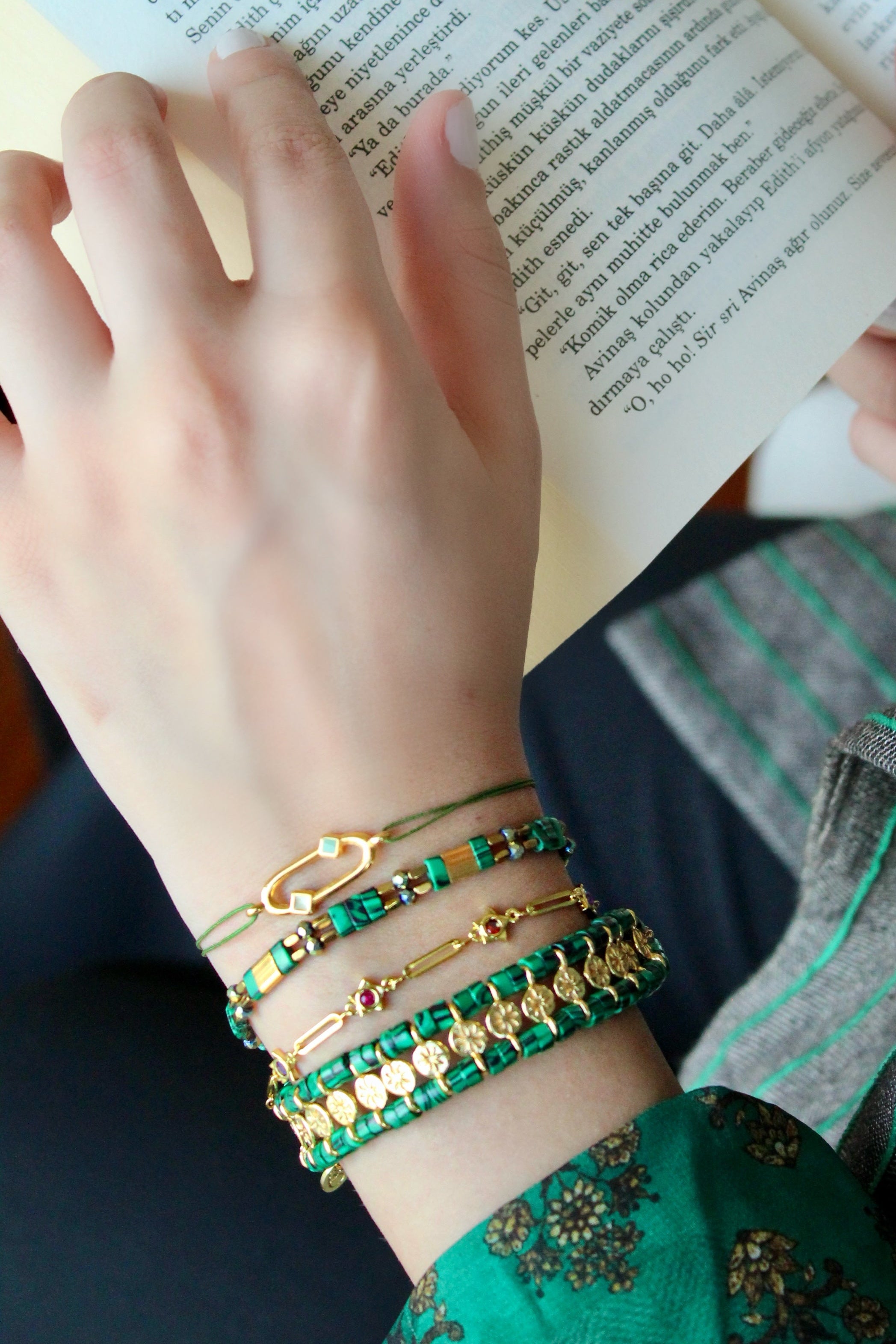 GRECO MALACHITE BRACELET