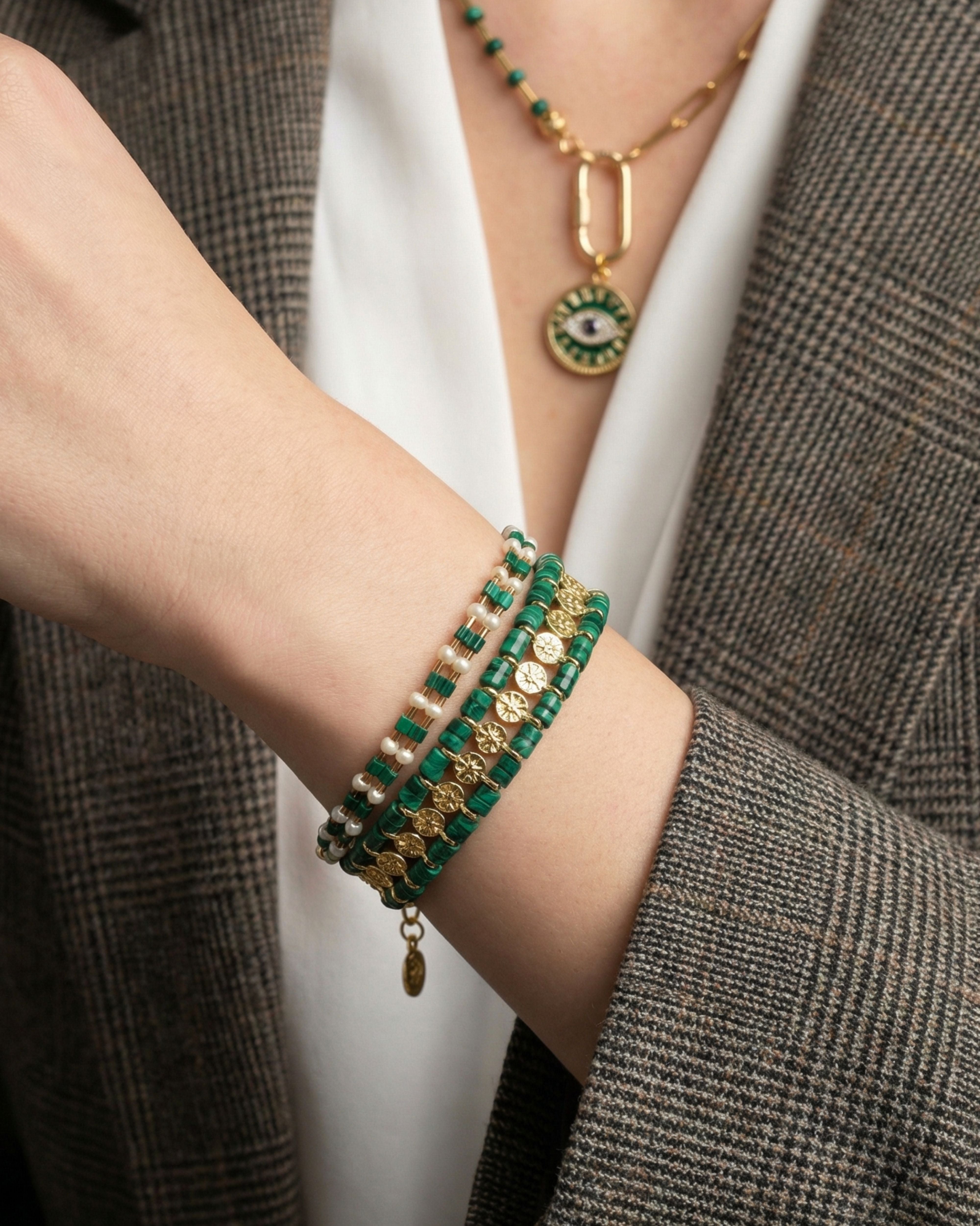 GRECO MALACHITE BRACELET