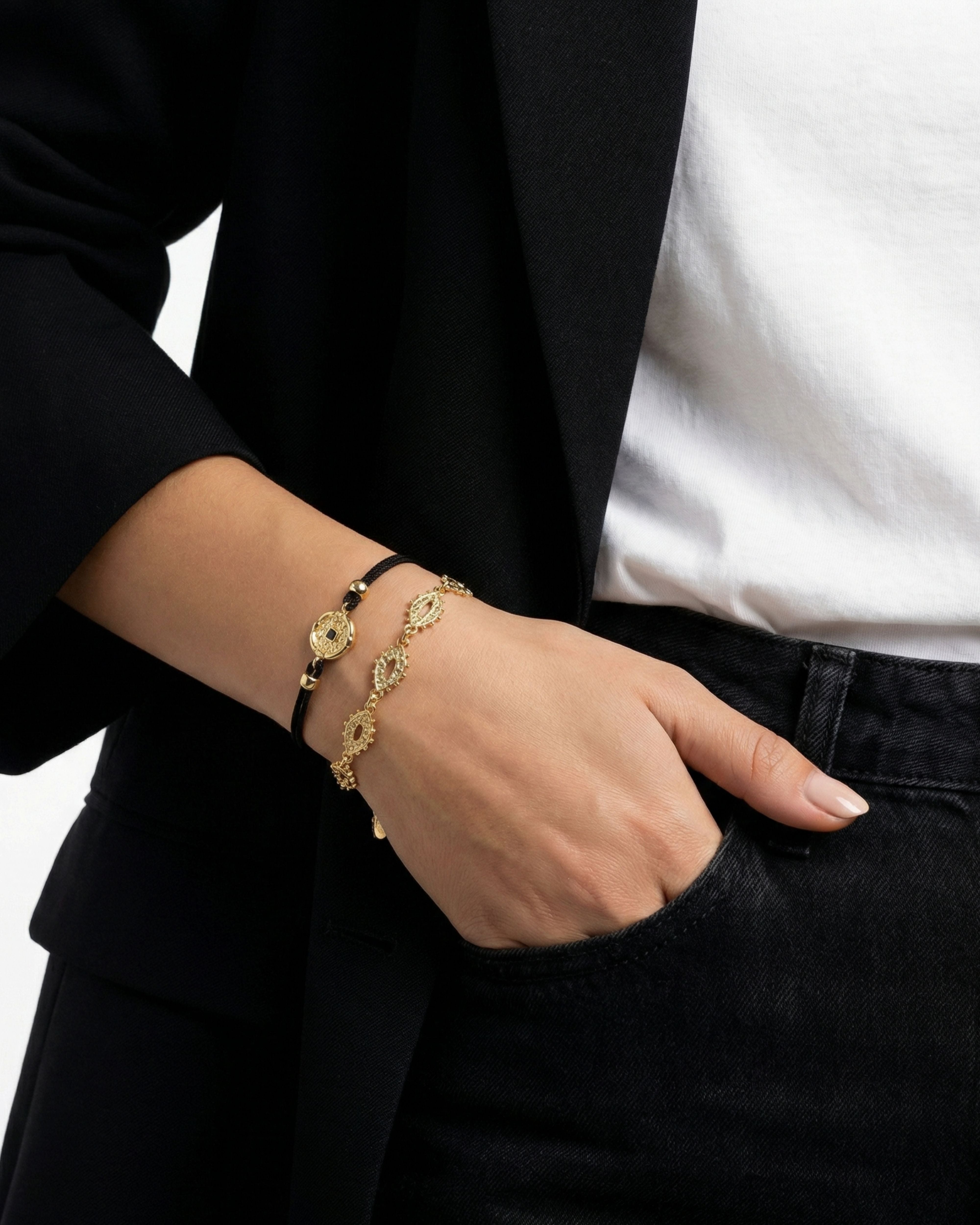 BLACK ORBIT ROPE BRACELET