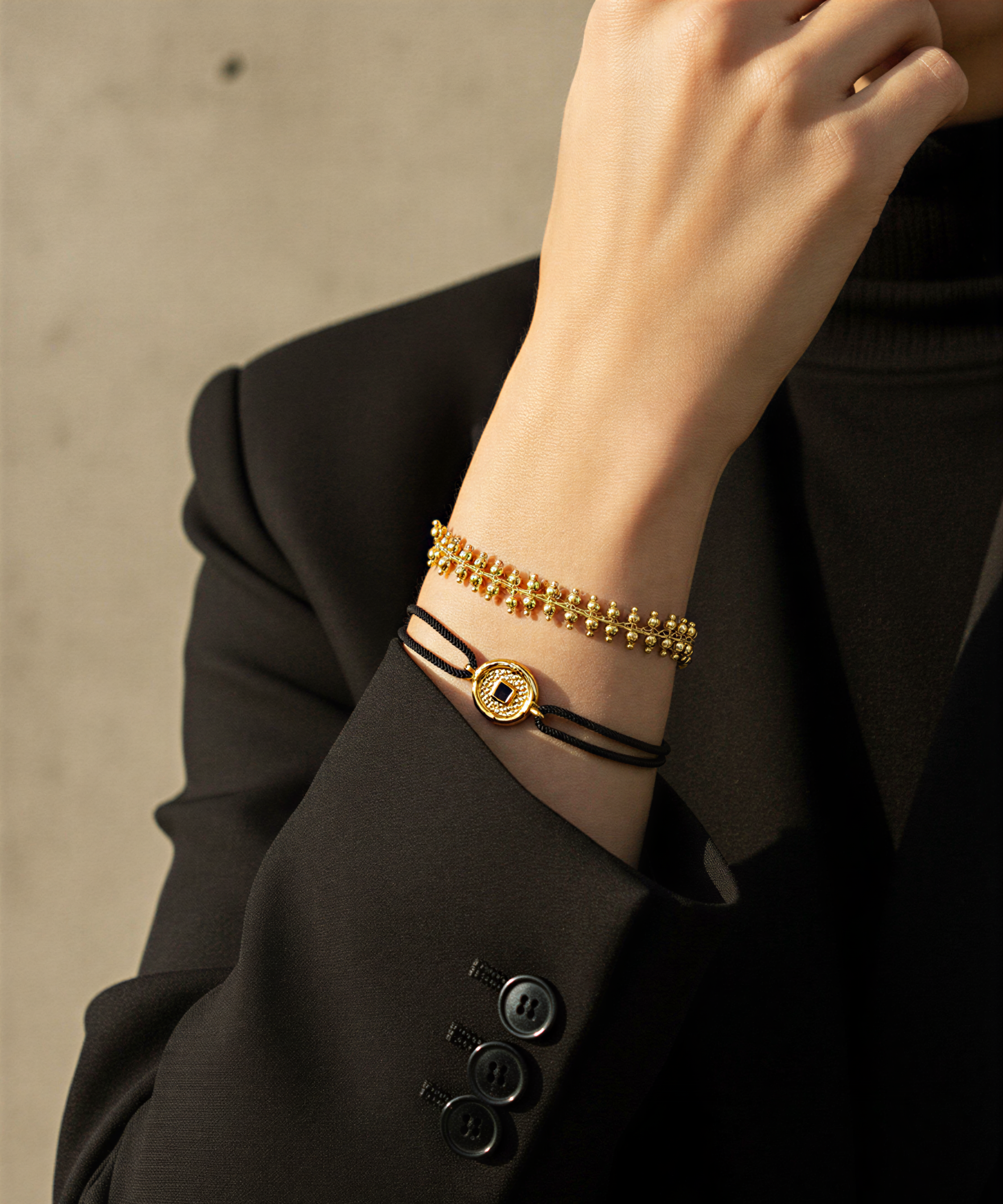 BLACK ORBIT ROPE BRACELET