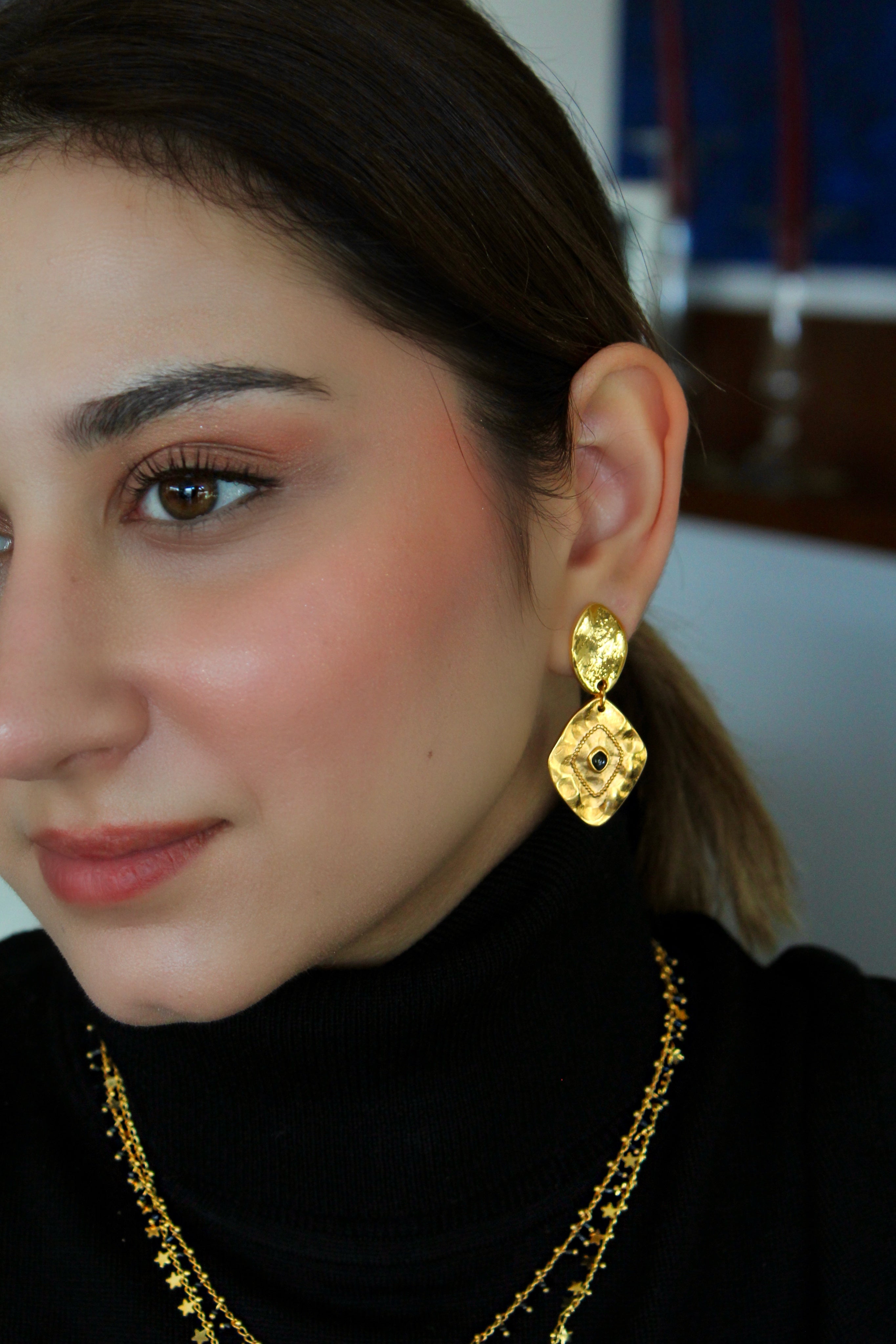 BLACK ORBIT EARRINGS