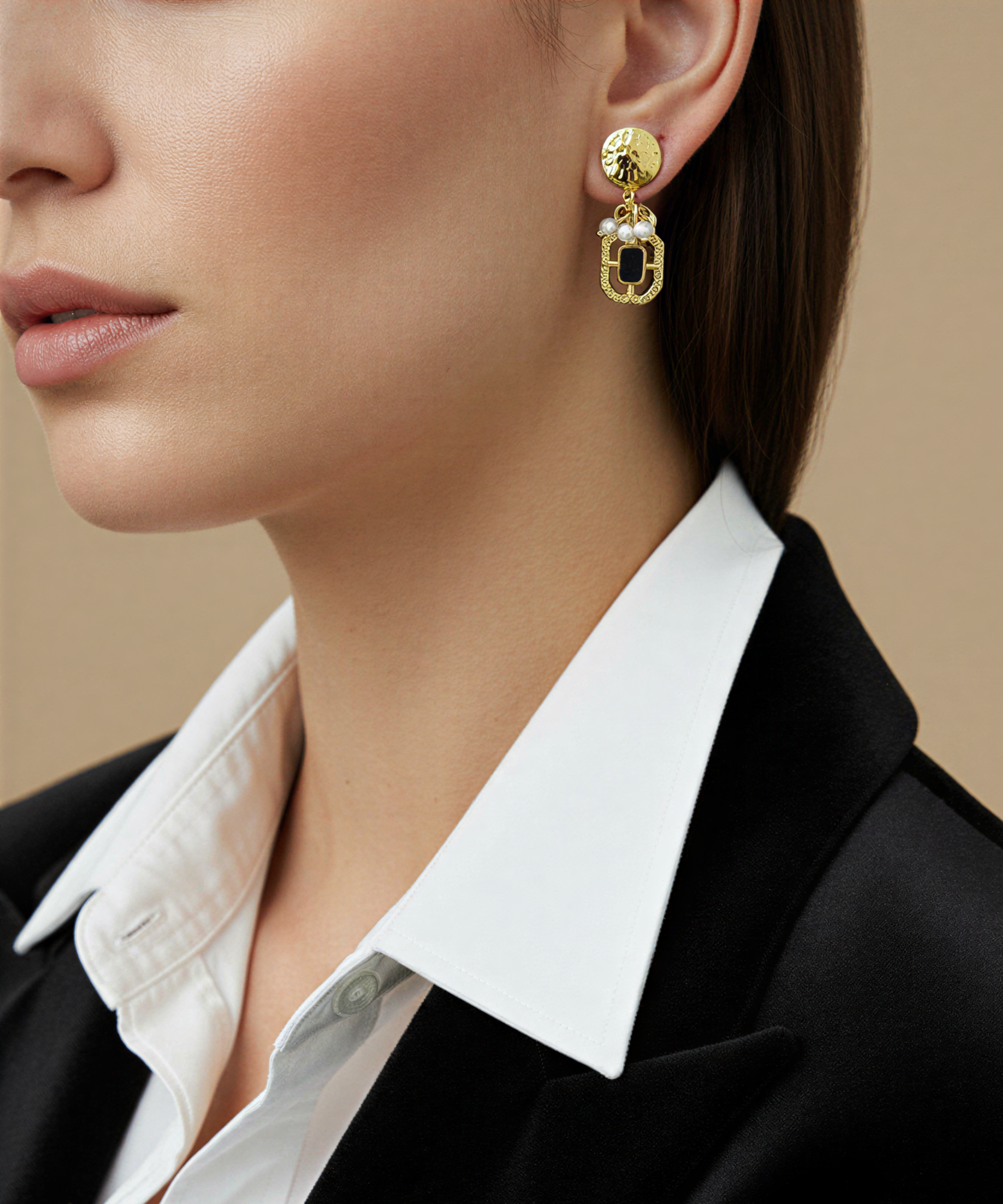 GRACE BLACK PEARL EARRINGS