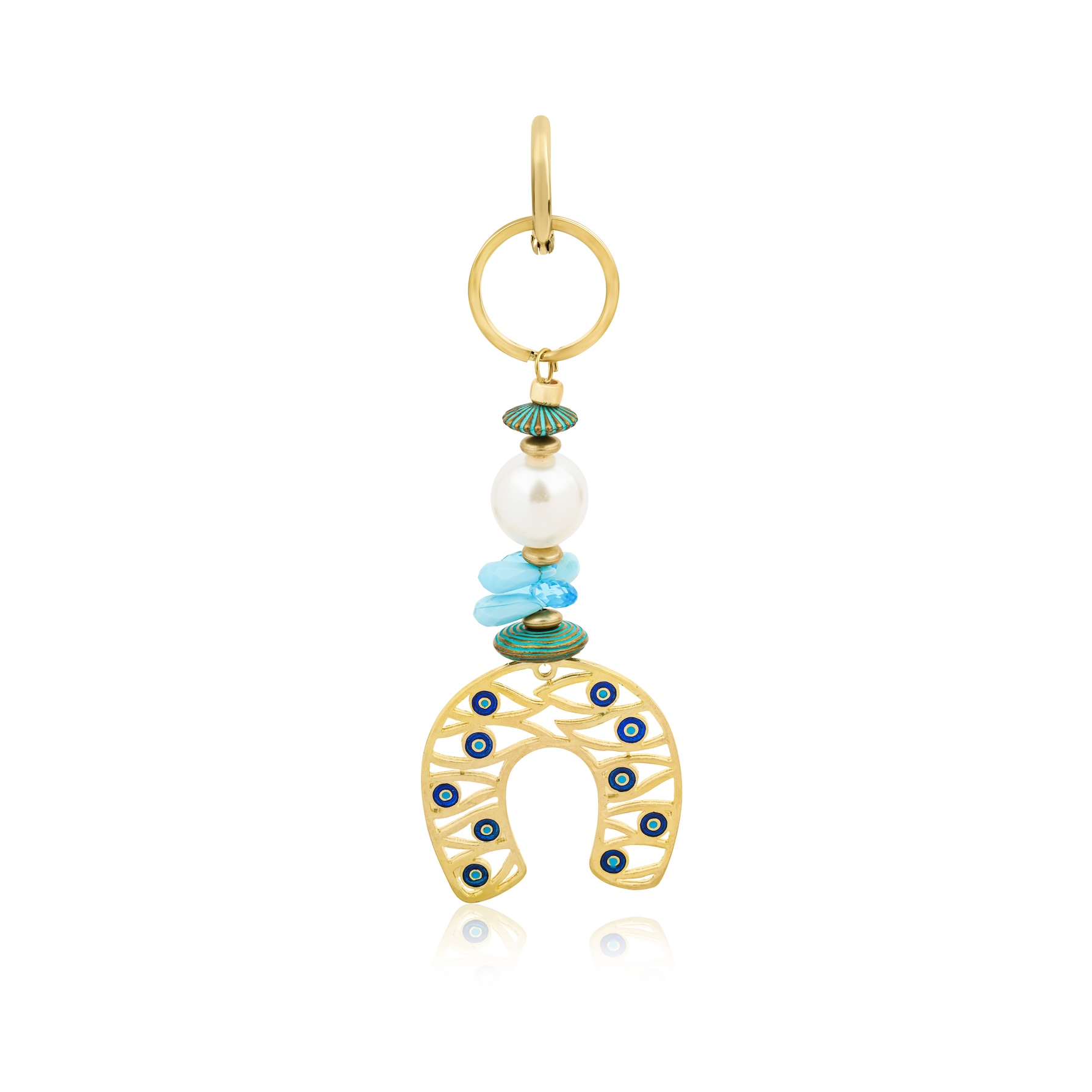 KISMET NAVY HORSESHOE KEYCHAIN / BAG CHARM