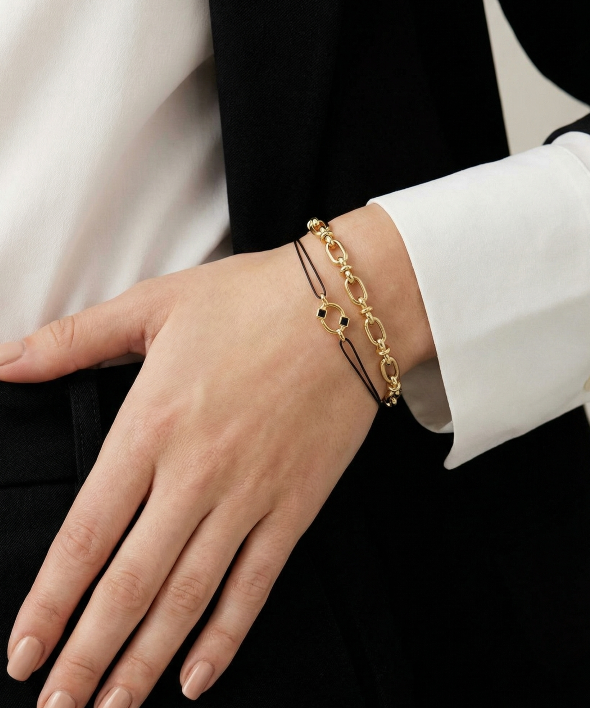 BLACK HALO ROPE BRACELET