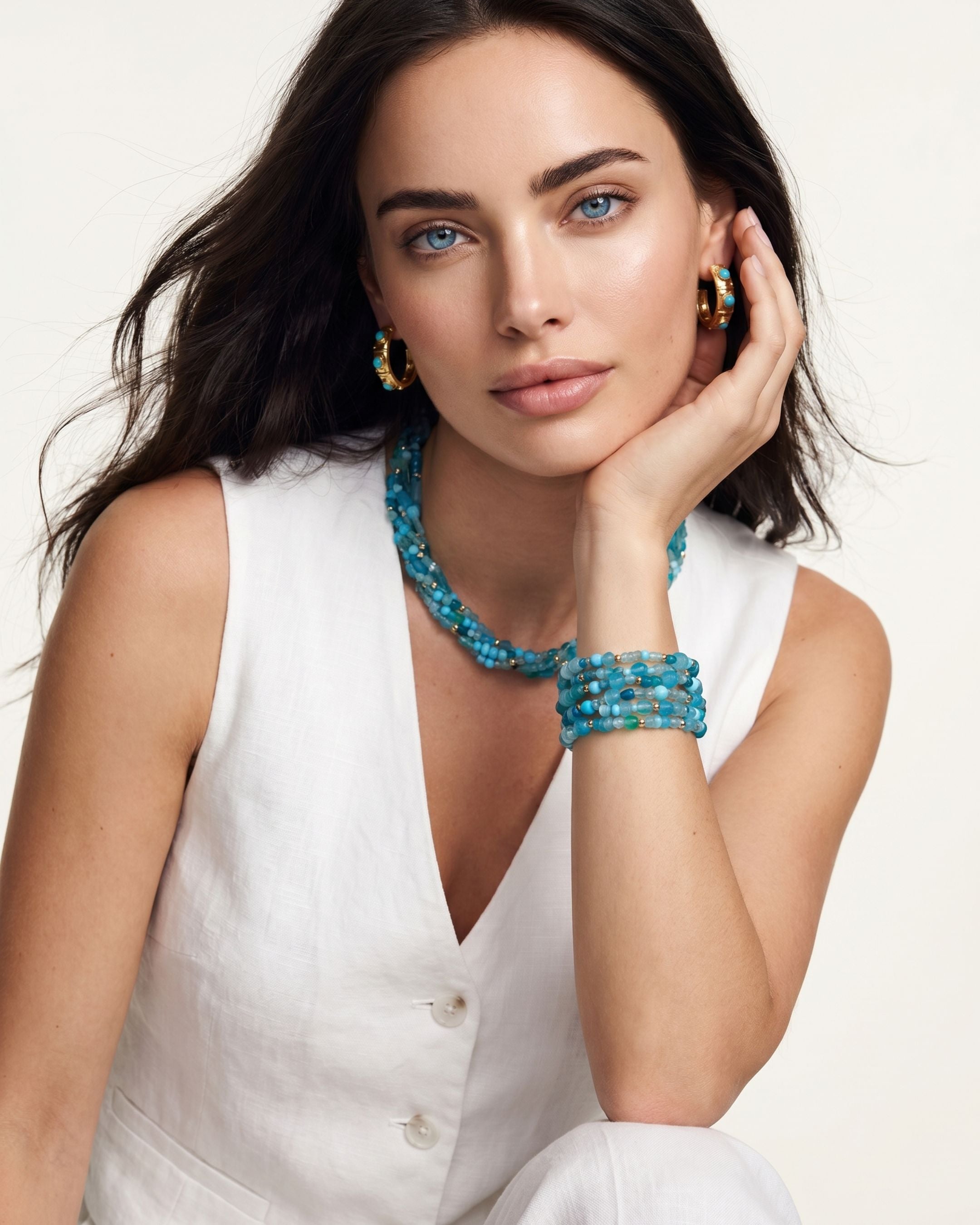 GYPSET OCEAN BLUE NATURAL STONE BRACELET