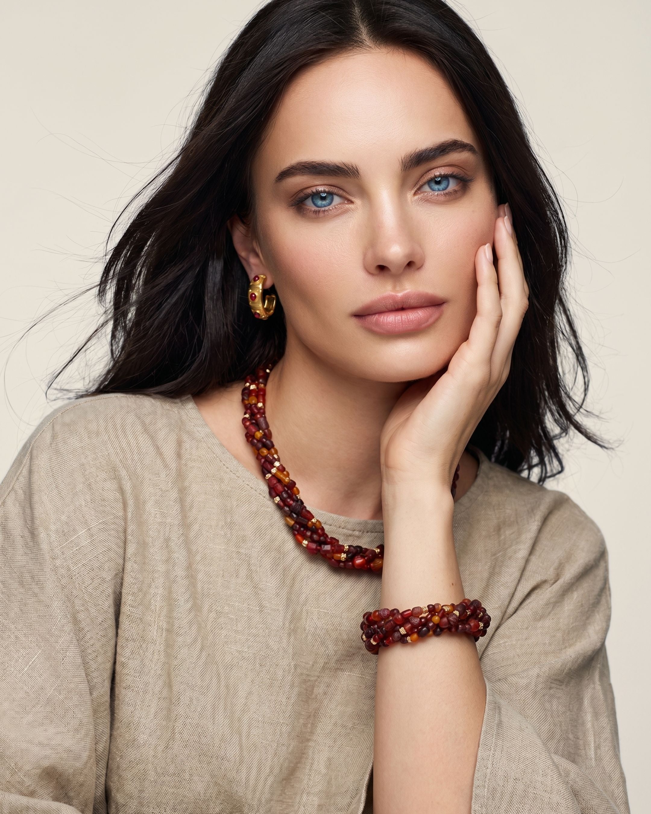 GYPSET SUNSET RED NATURAL STONE BRACELET