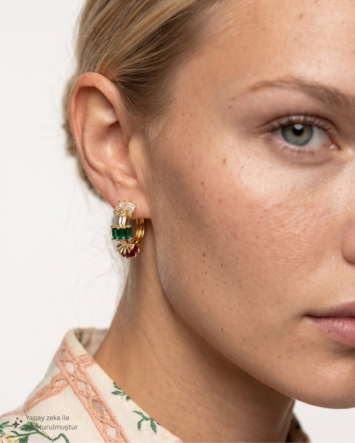 PRISM BAGUETTE HOOP EARRINGS