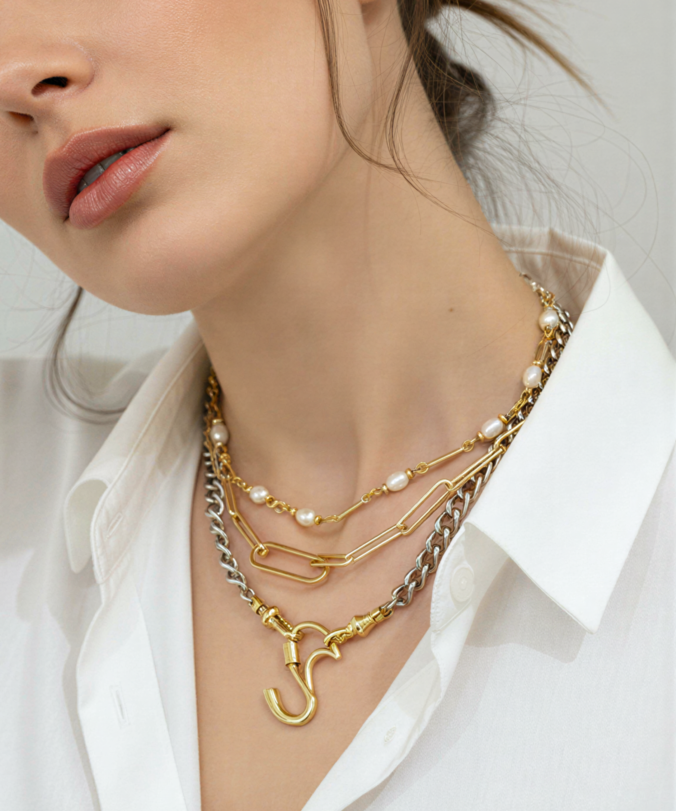 LETTER LOCK CHAIN NECKLACE