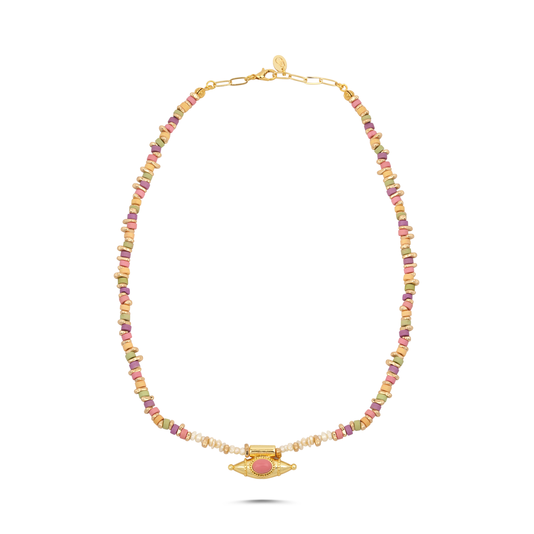 MYSTIC EYE MULTICOLOR PEARL NECKLACE - Main Image