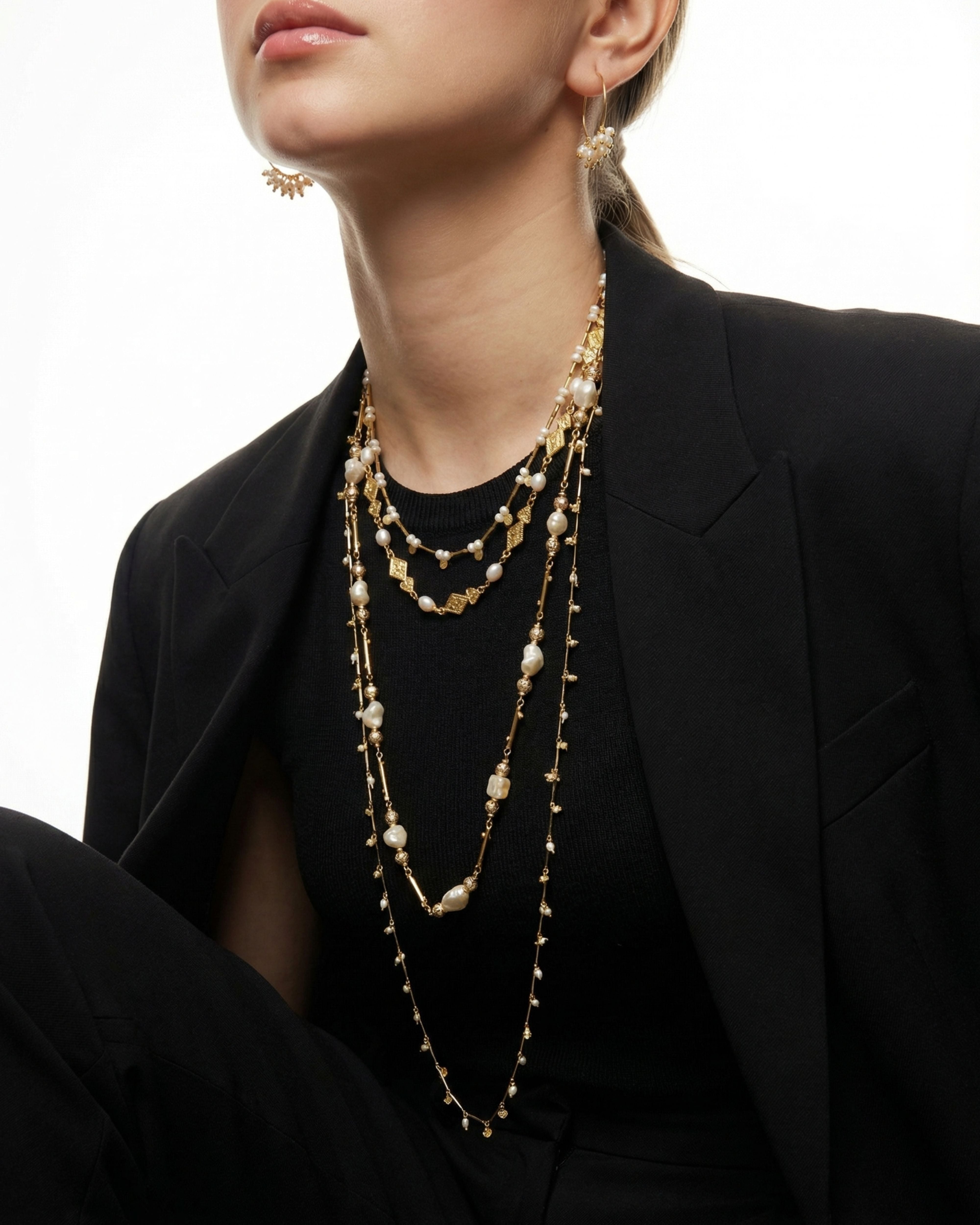 DANCING DISCO SPARKLE LONG NECKLACE