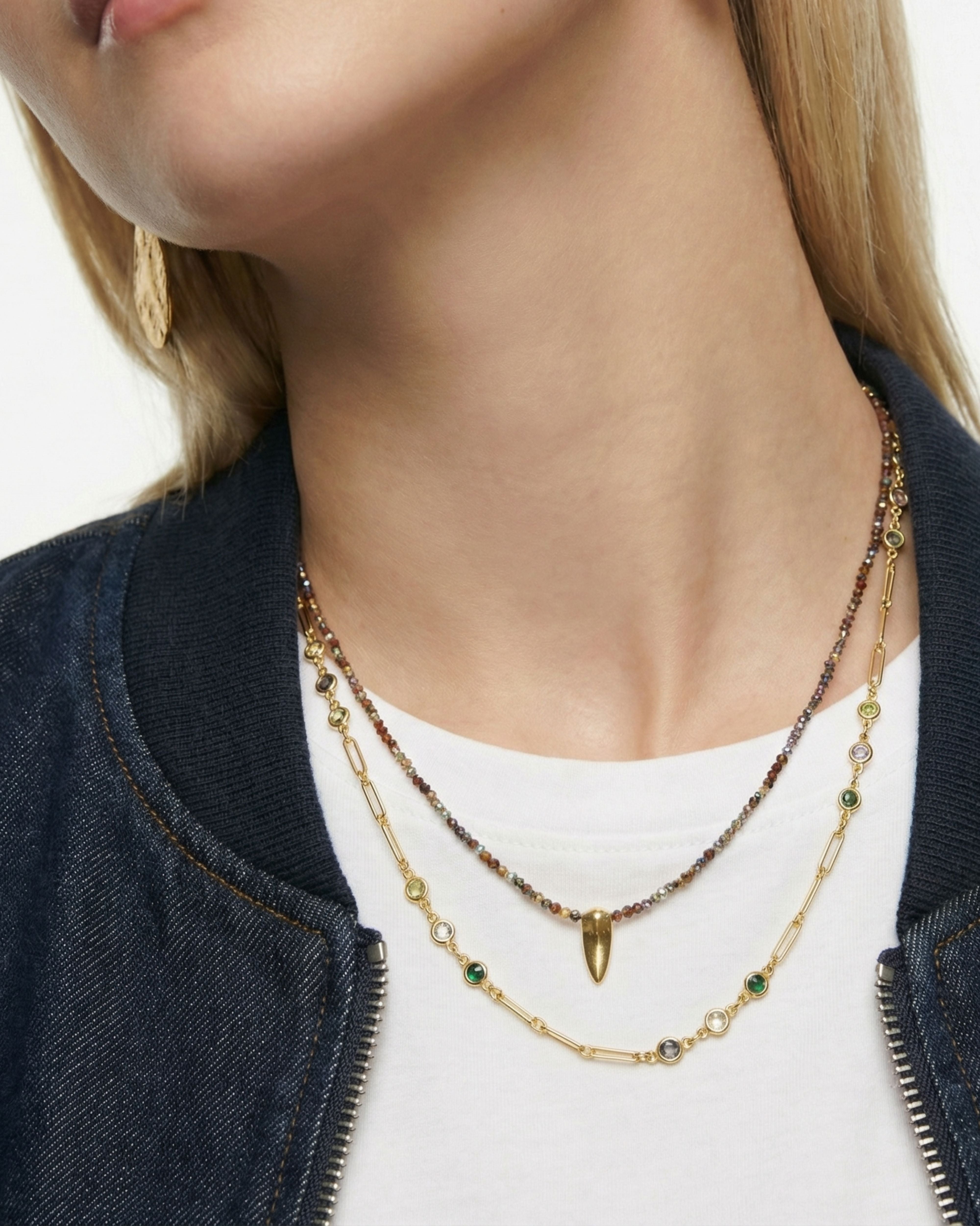 BURGUNDY SPELL DOUBLE ROW NECKLACE