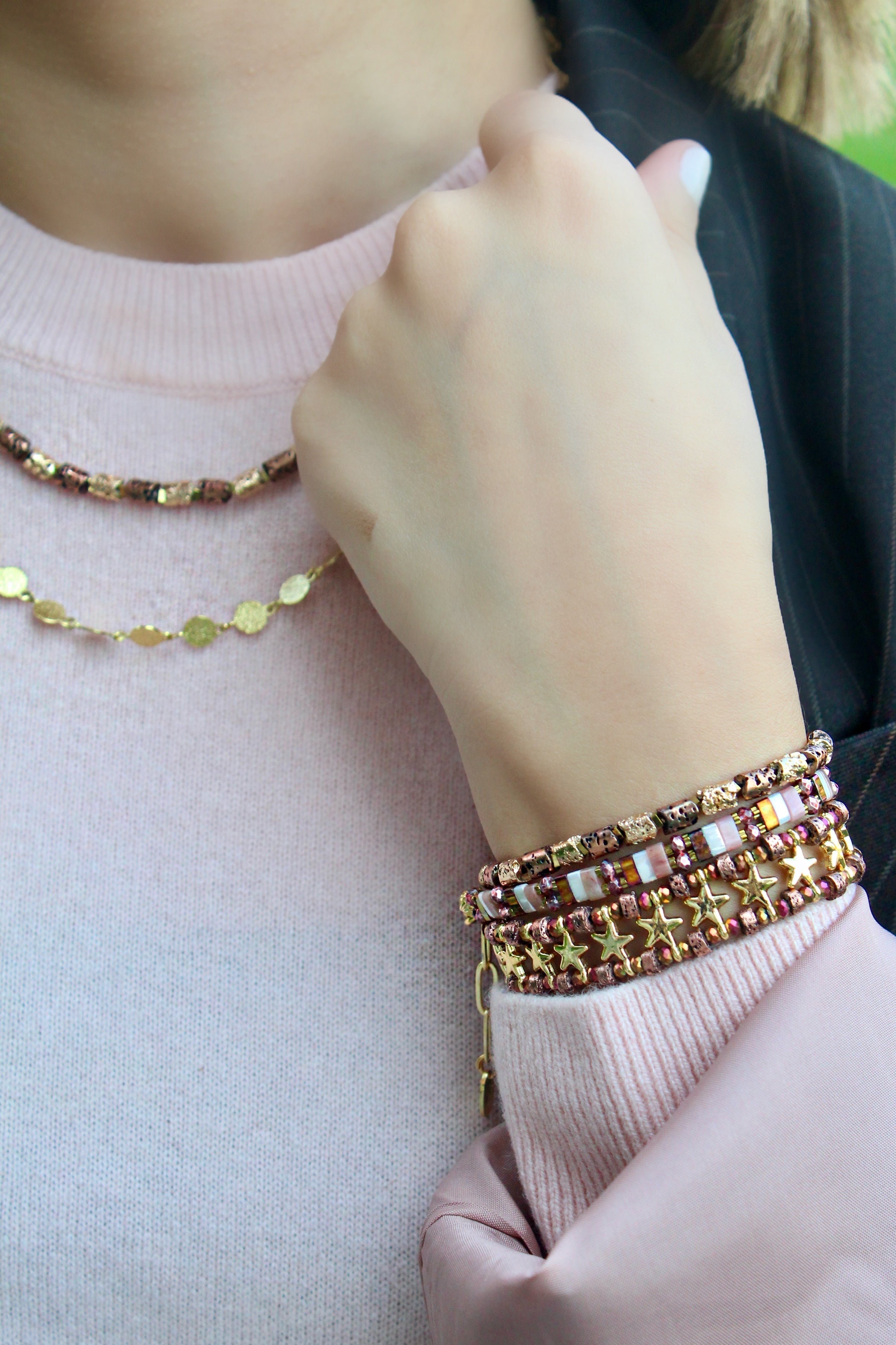 MOCHA GLOW STAR BRACELET