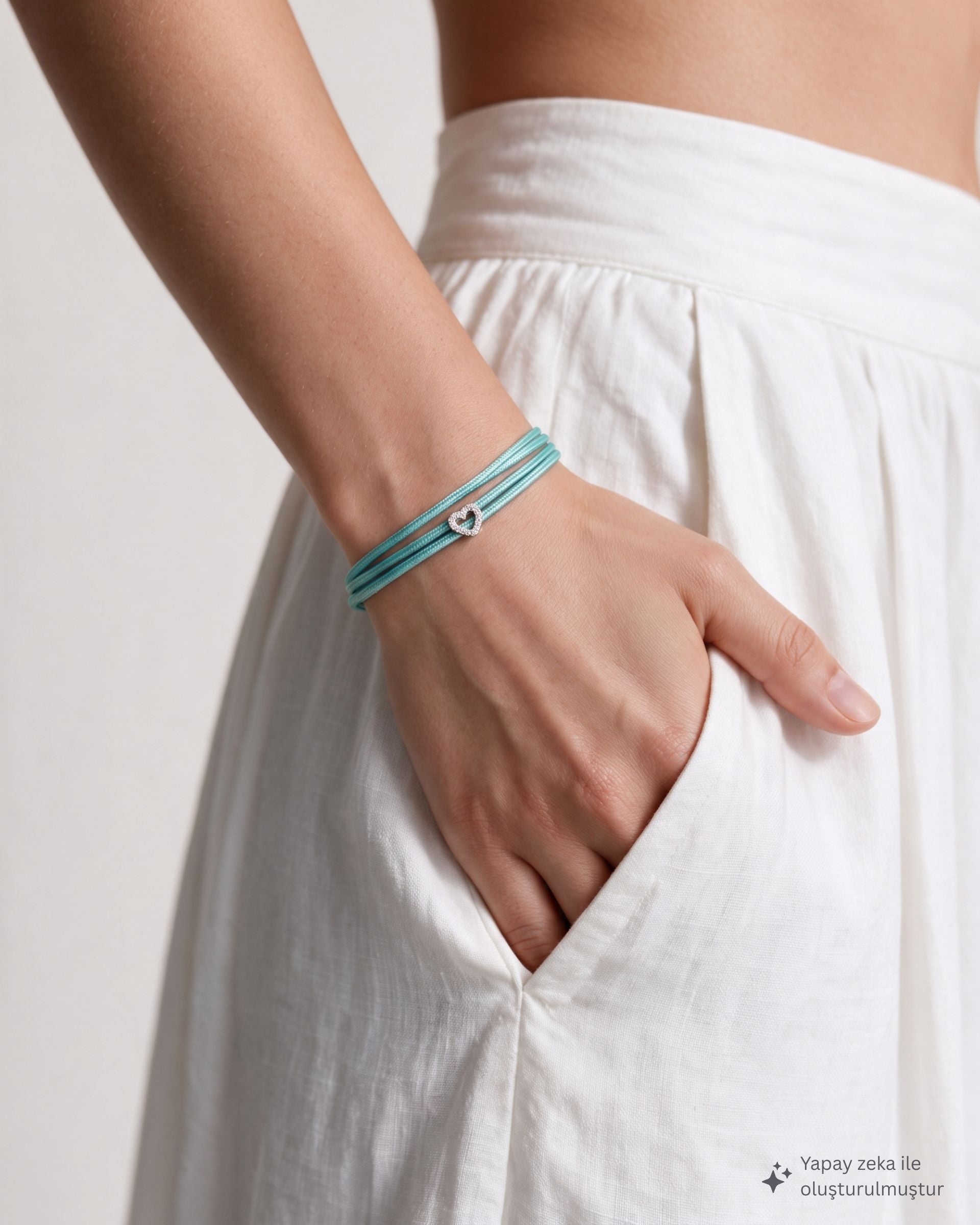 AMOUR LOOP TURQUOISE ROPE BRACELET