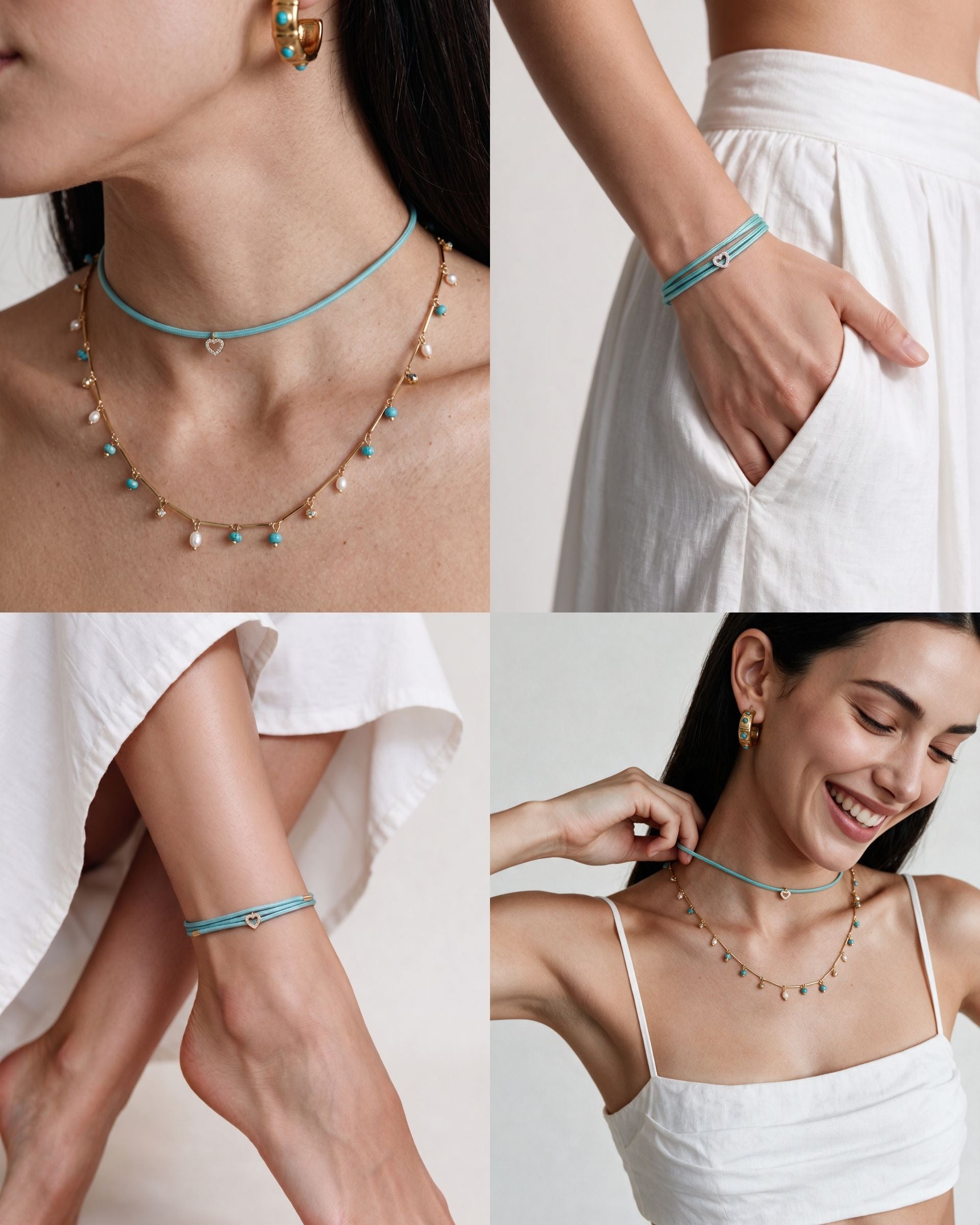 AMOUR LOOP TURQUOISE ROPE BRACELET