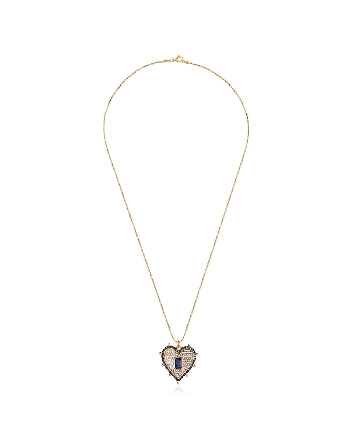 VALENTINA BLUE GEM HEART NECKLACE