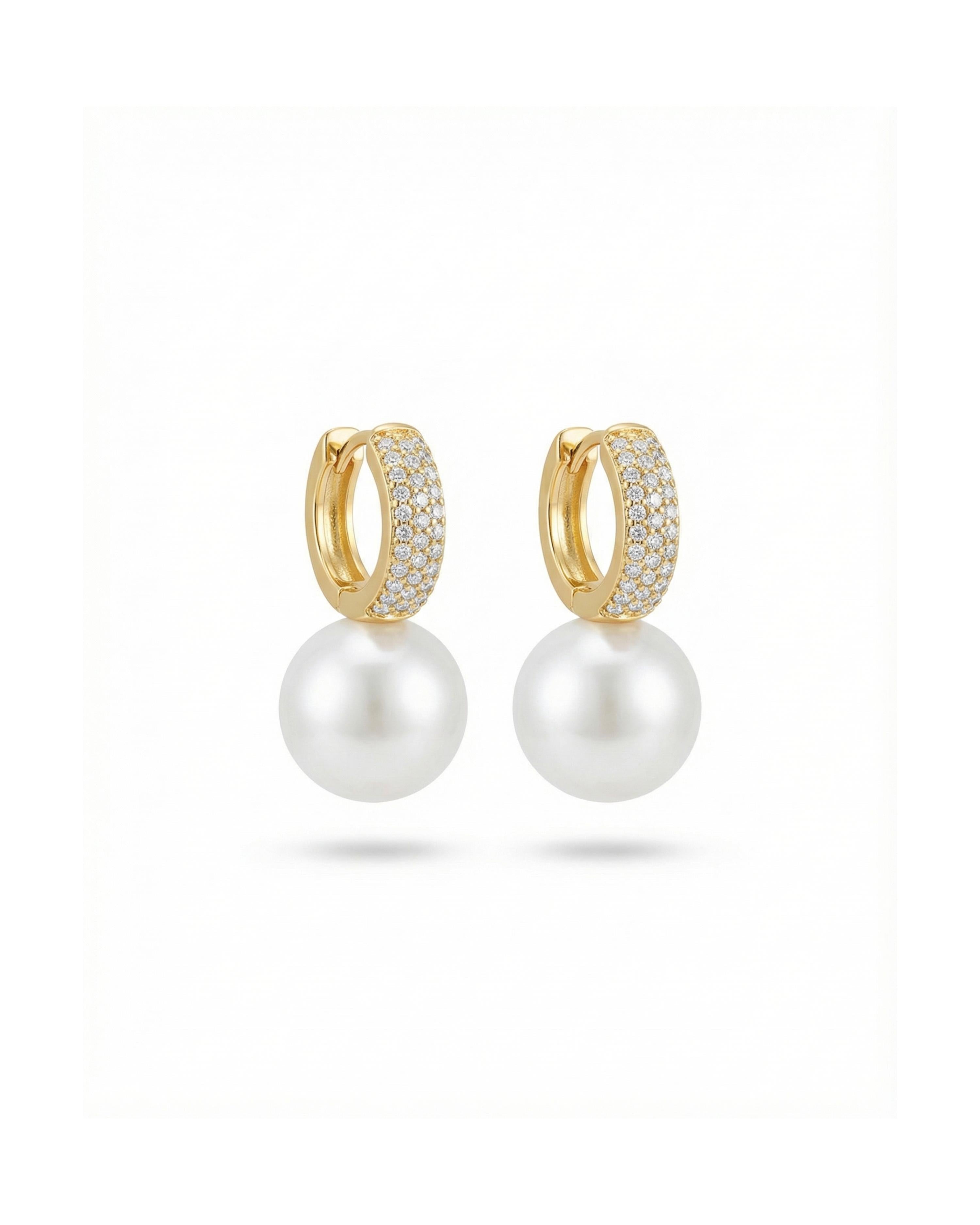 PEARL HALO EARRINGS