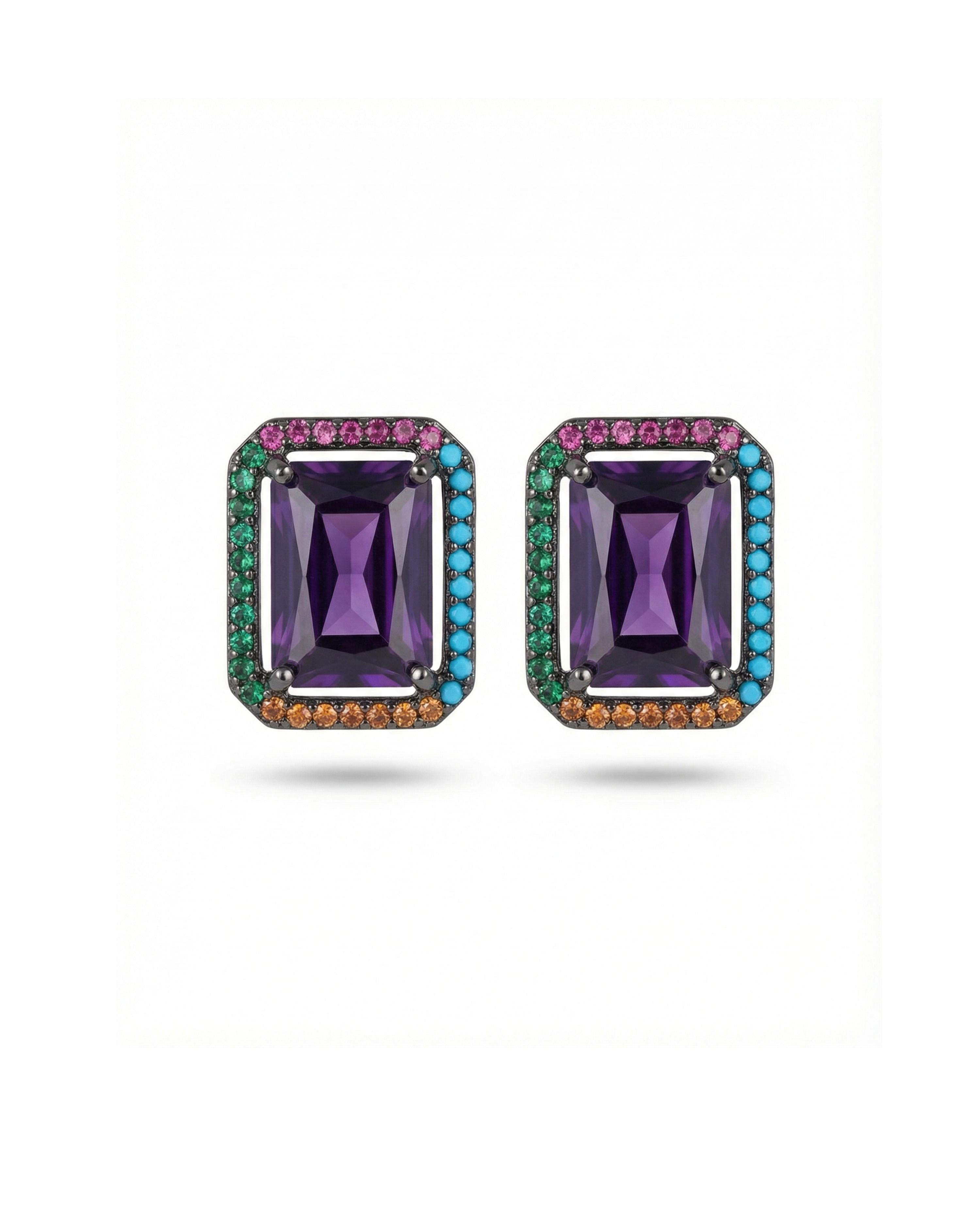 COLOR FRAME EARRINGS
