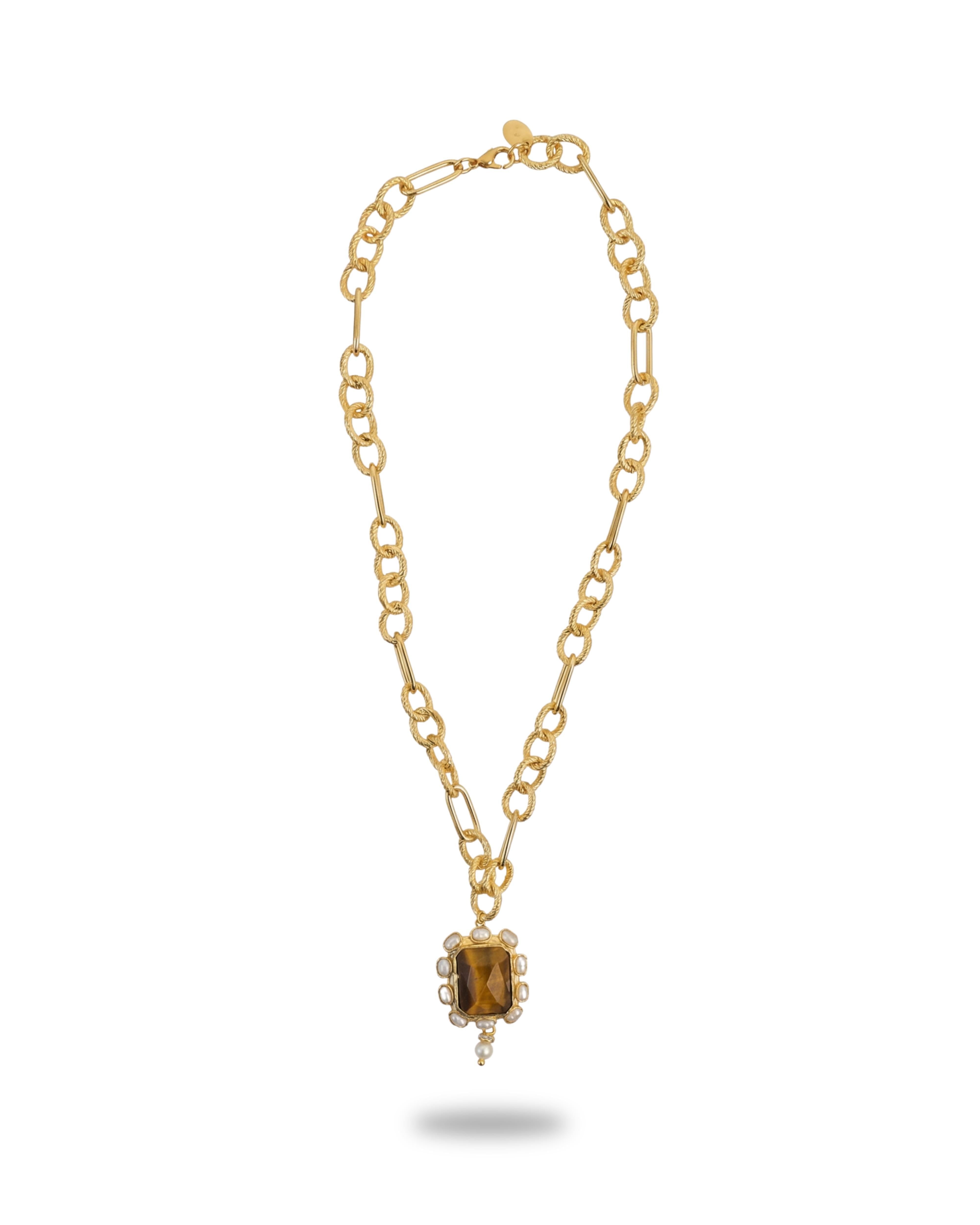 GOLDEN HEIRLOOM OVAL CHAIN NECKLACE