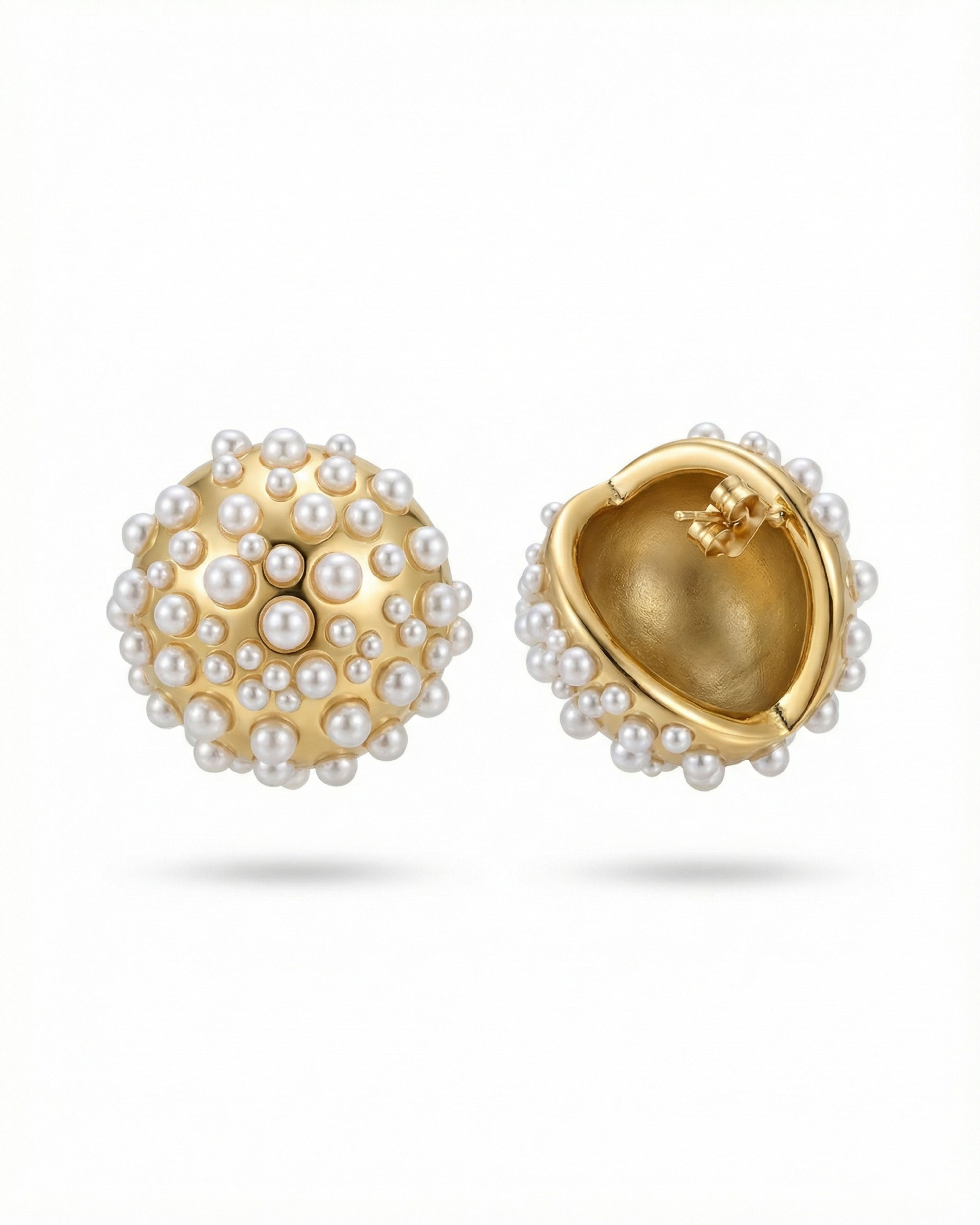 CELESTE DOME PEARL EARRINGS