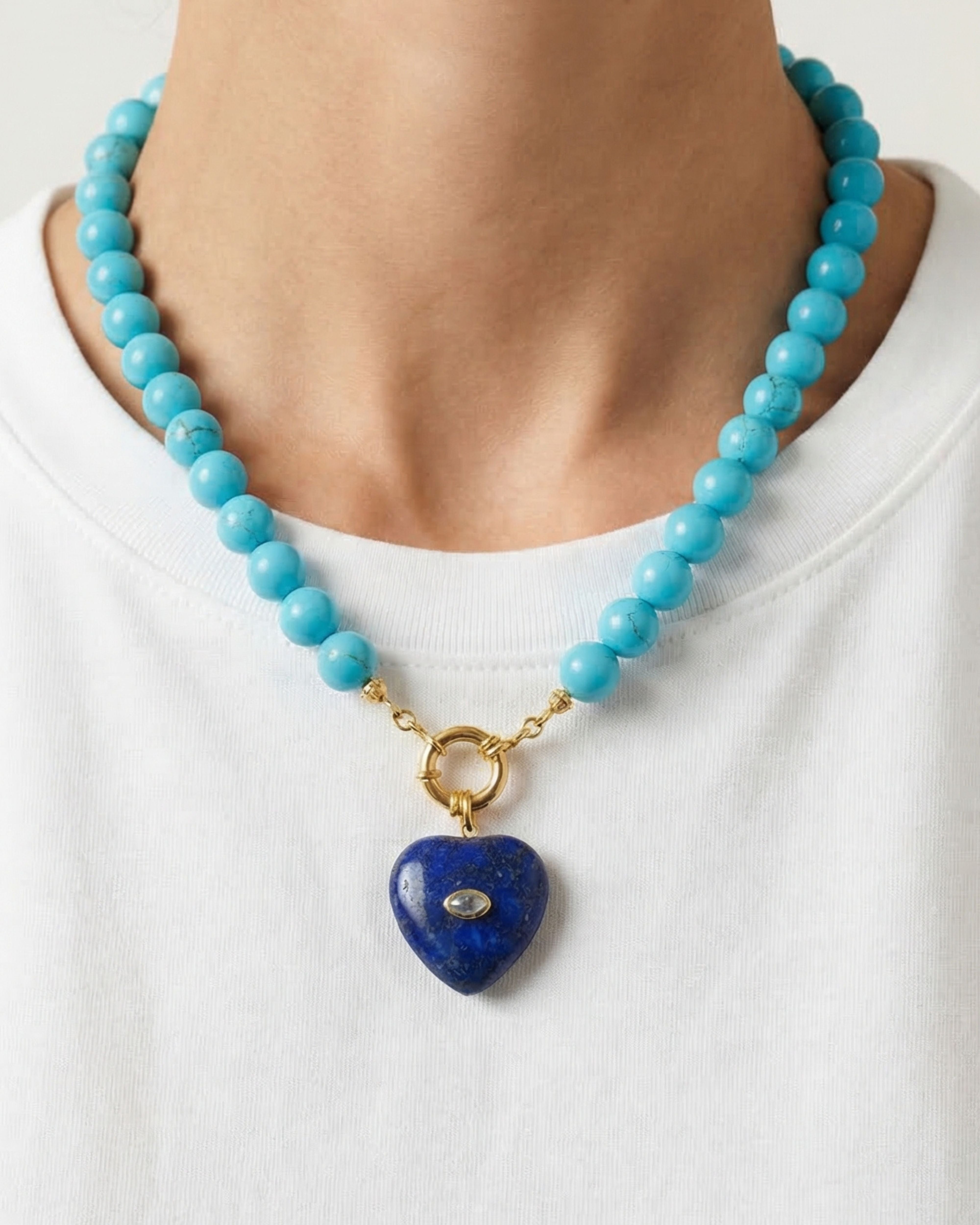 STARLOVE TURQUOISE LAPIS NECKLACE