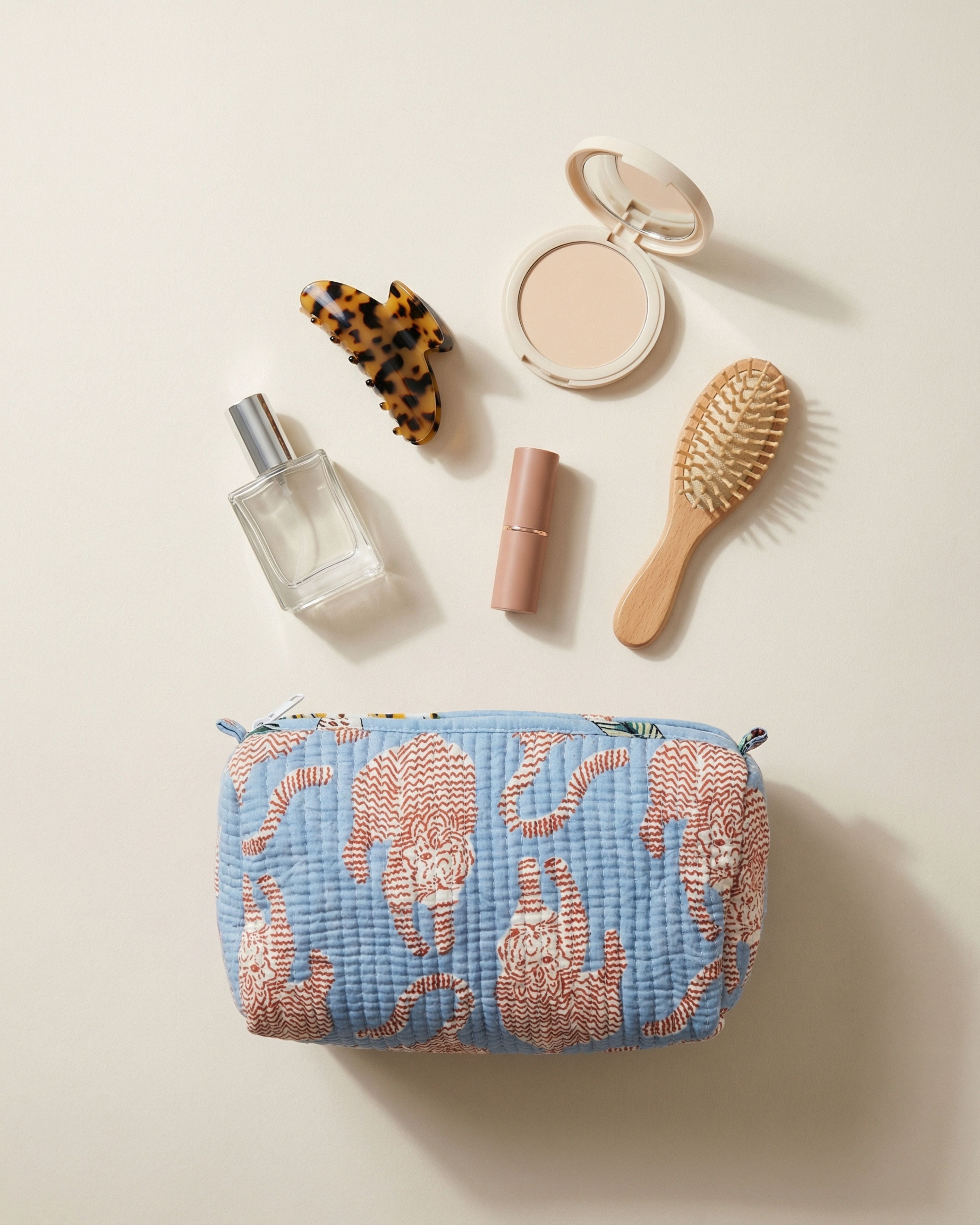 BABY BLUE TIGER POUCH SET