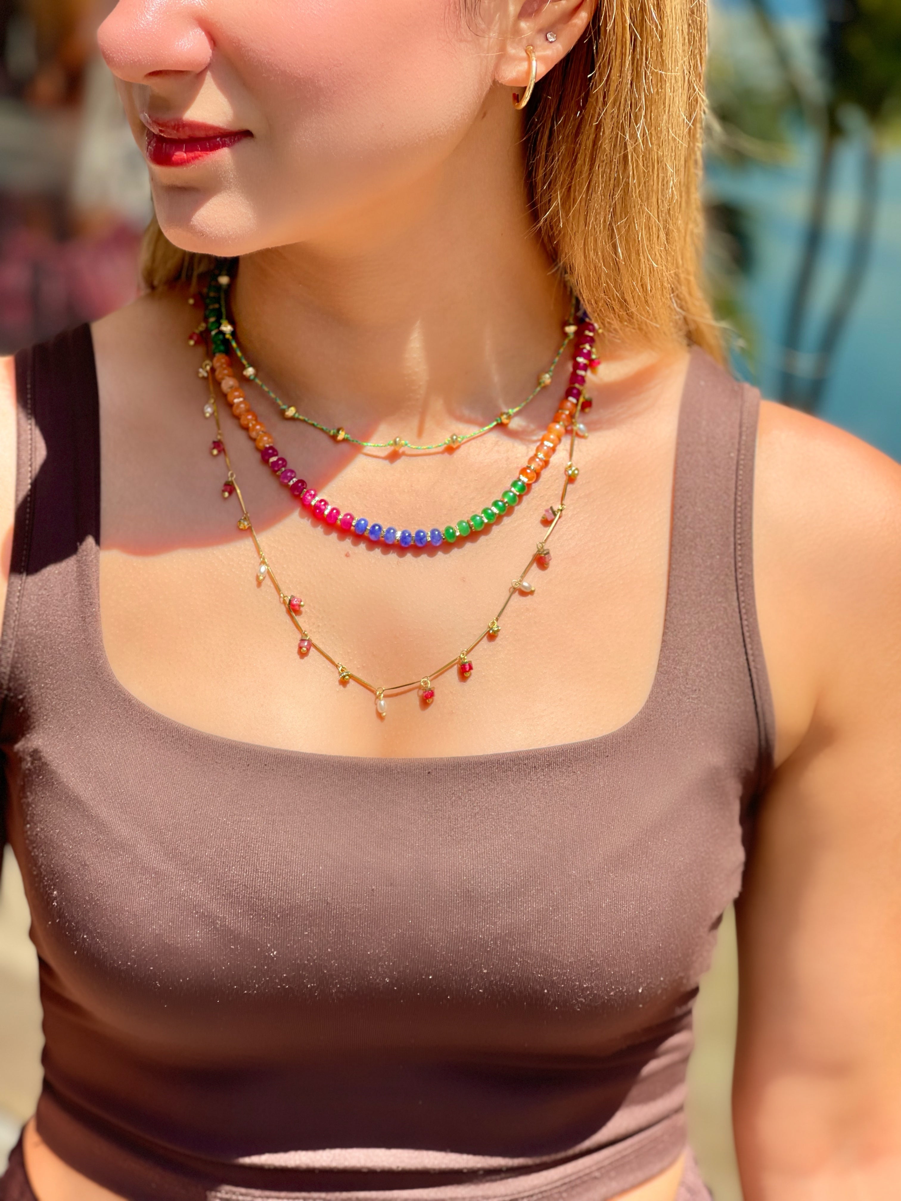 LAGUNA TROPIC DOĞAL TAŞ KOLYE