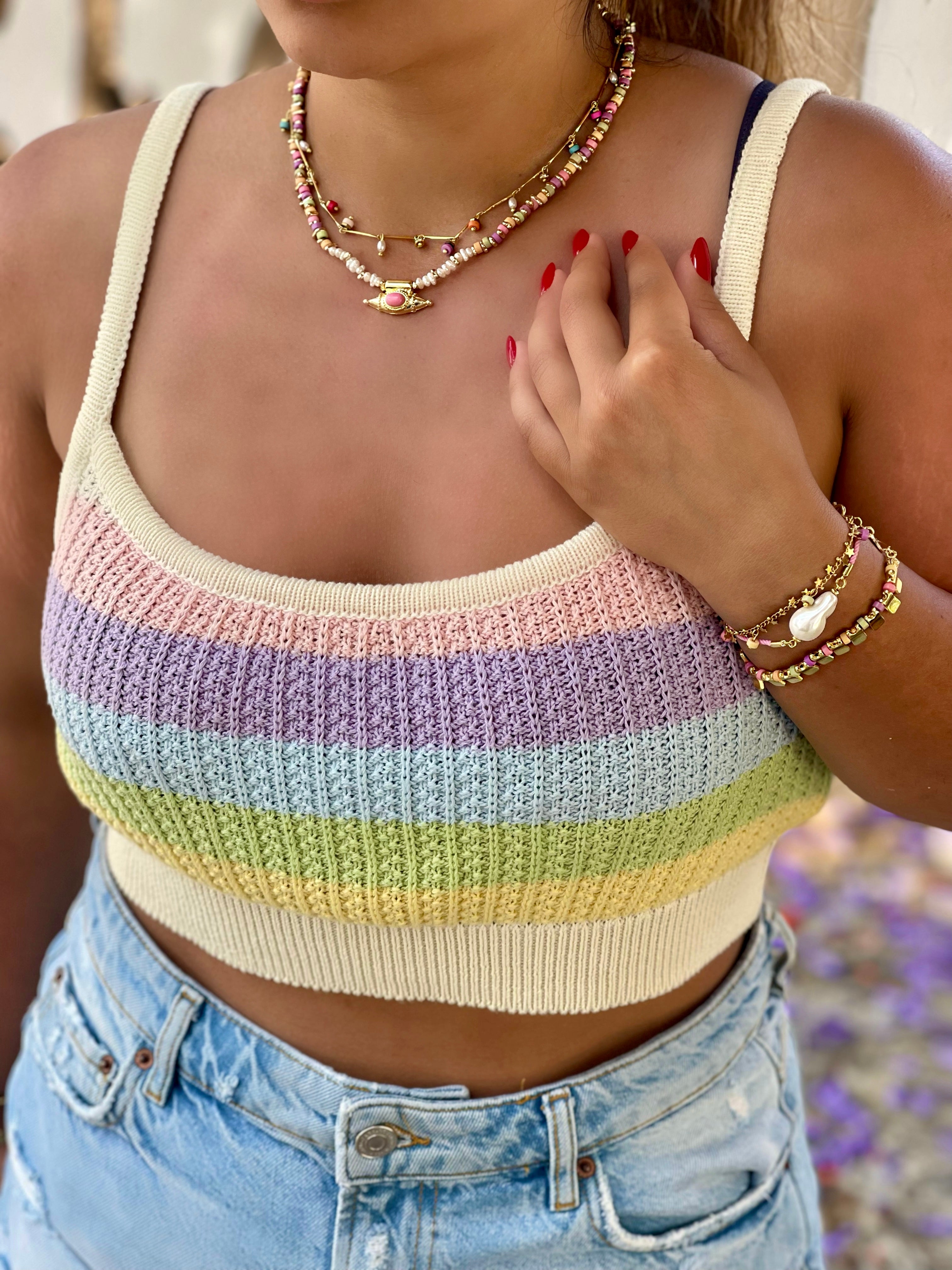 MYSTIC EYE MULTICOLOR PEARL NECKLACE