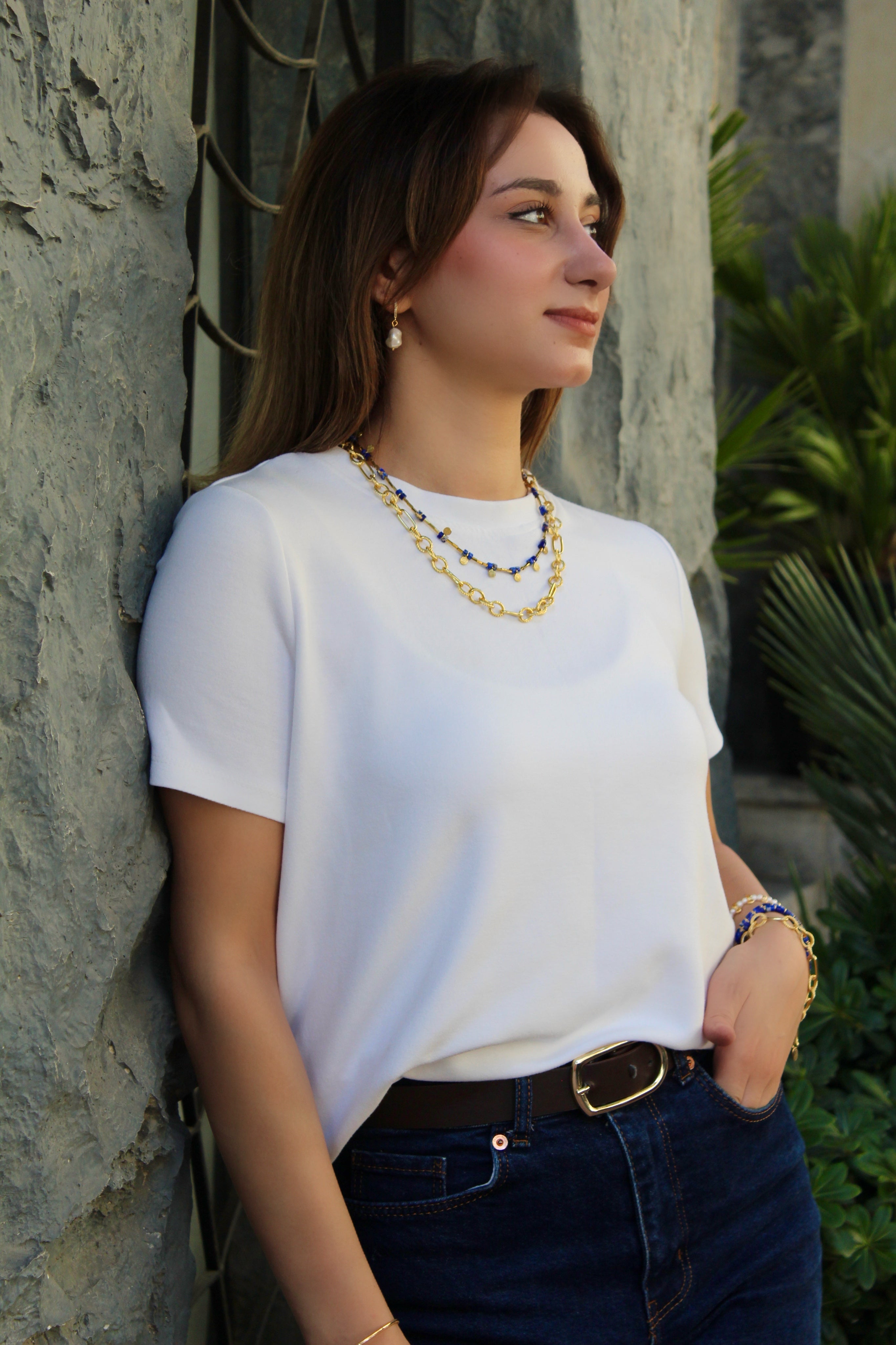 WHITE DUSK BAROQUE PEARL EARRINGS