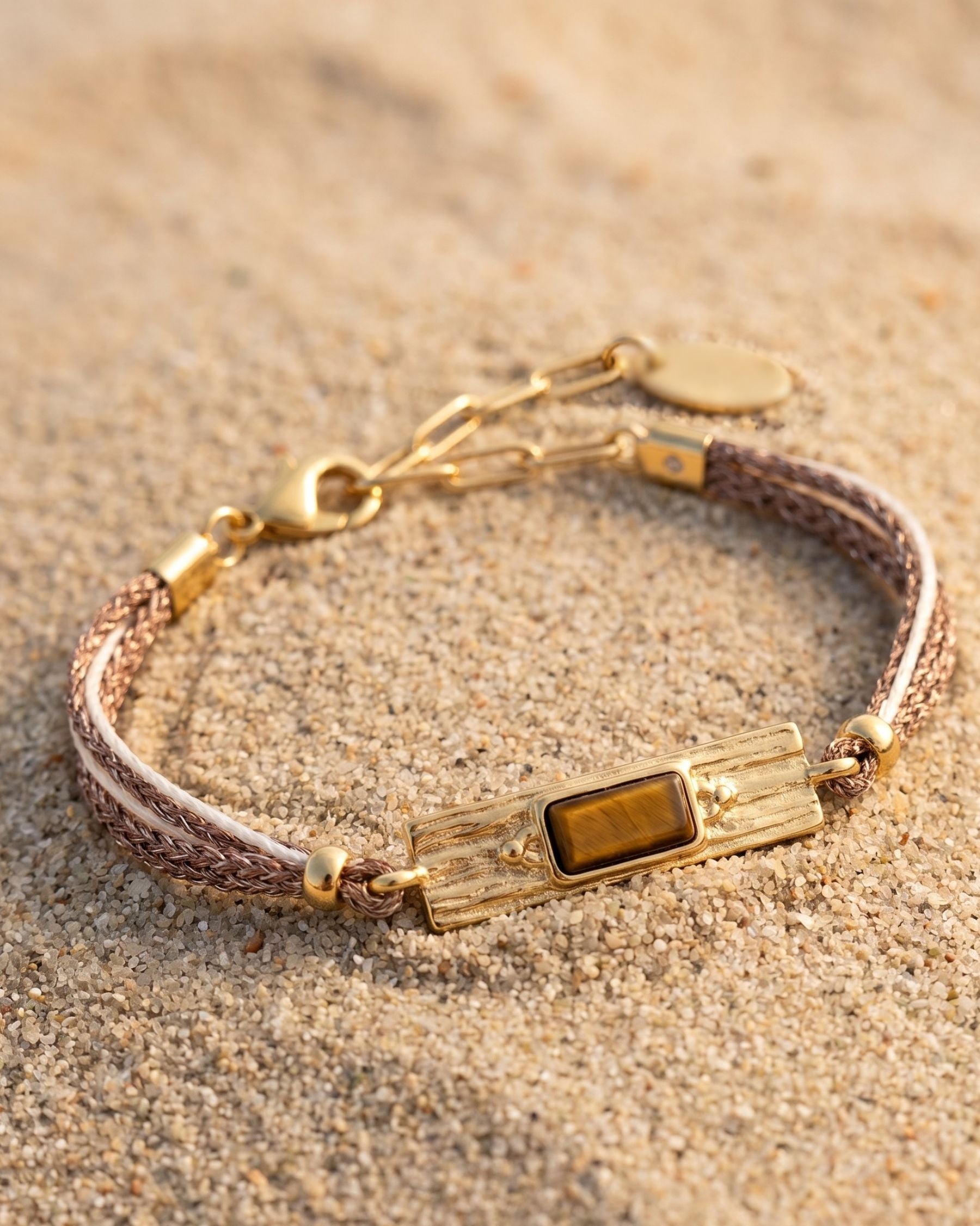 GOLDEN TIGER EYE ROPE BRACELET