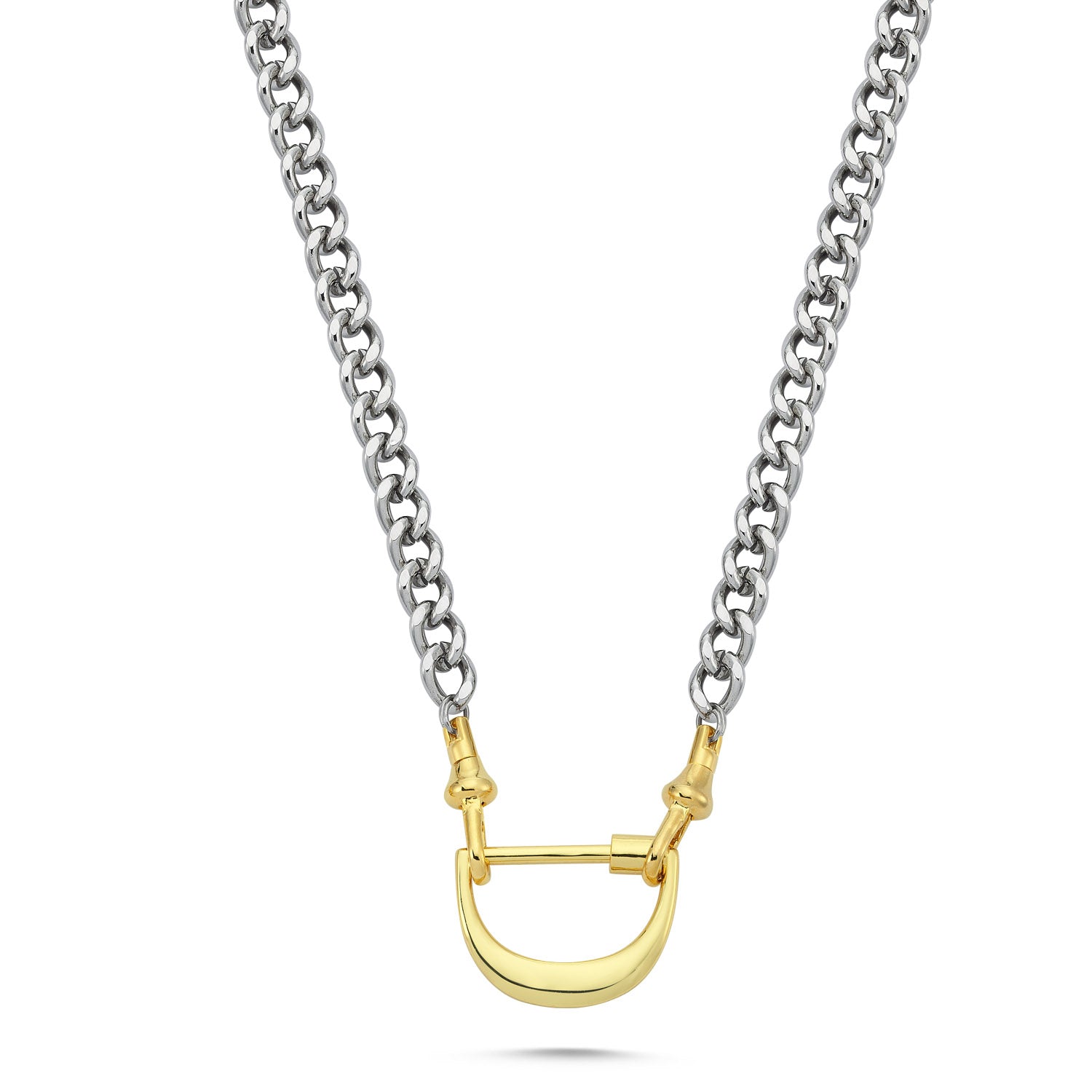 LETTER LOCK CHAIN NECKLACE